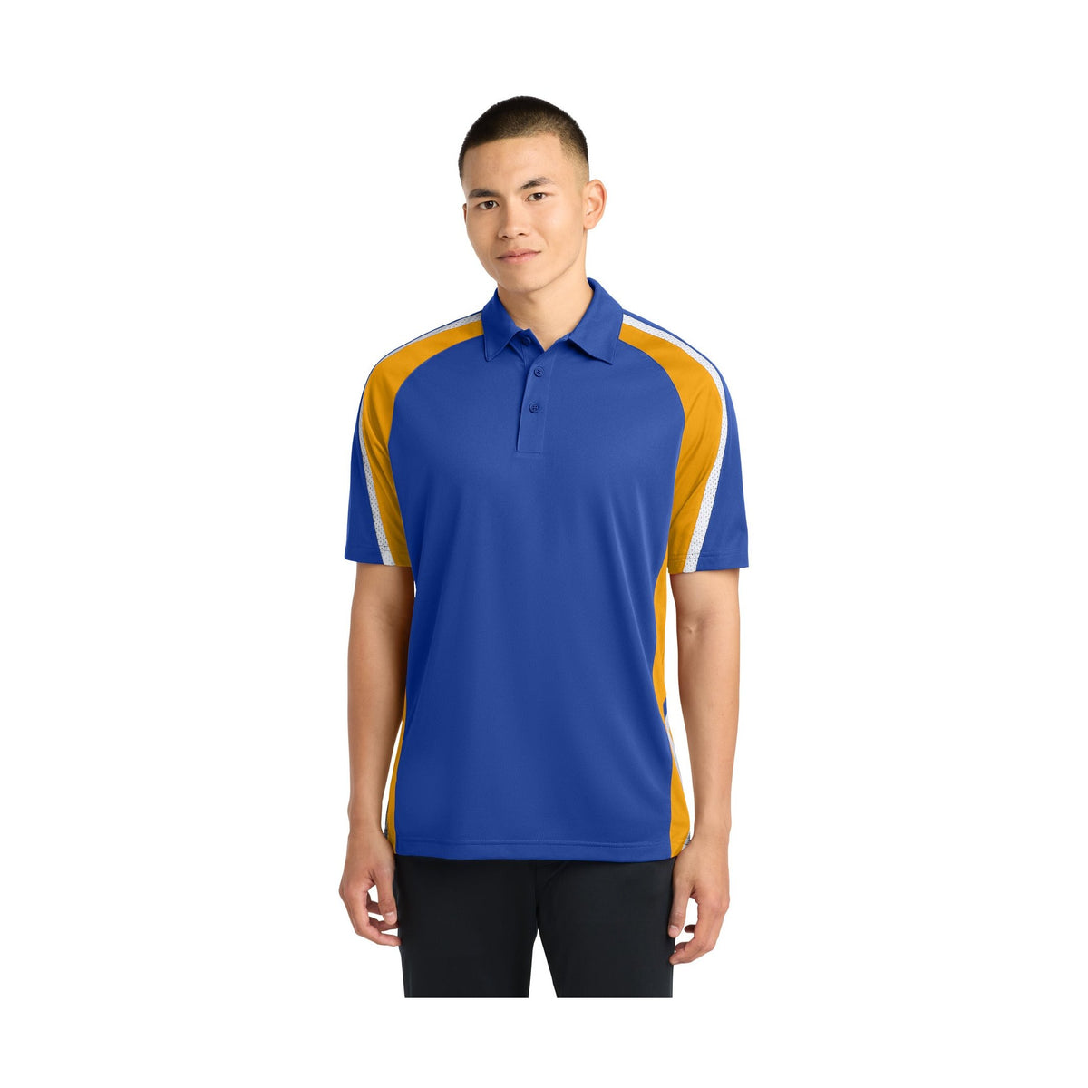 Sport-Tek Men's Tricolor Micropique Sport-Wick Polo