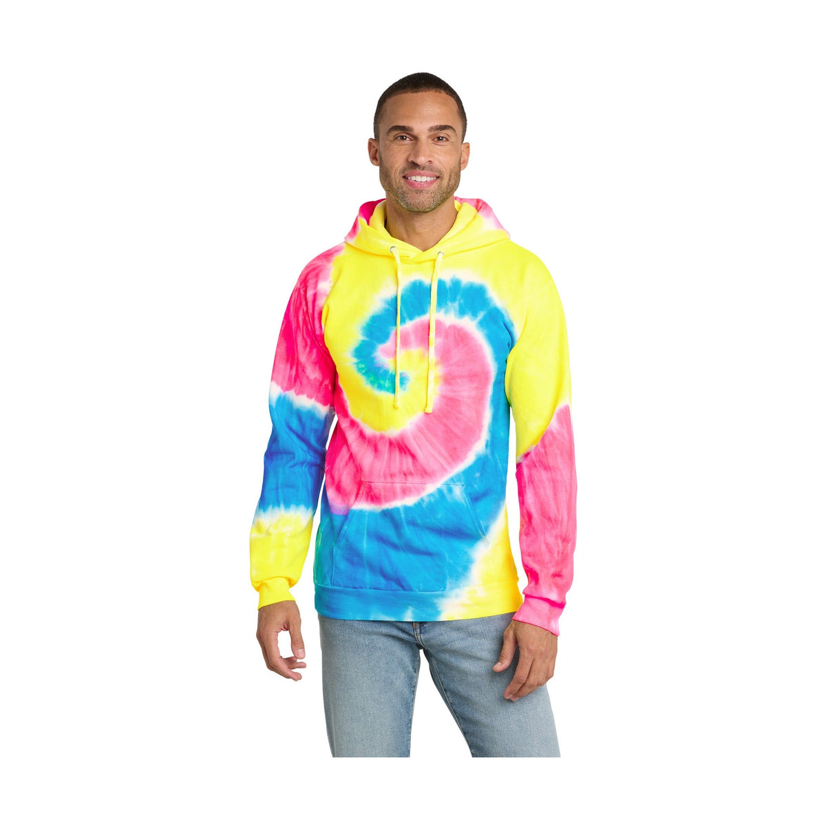 Port & Co Men's Tie-Dye Pullover Hooded Sweatshirt