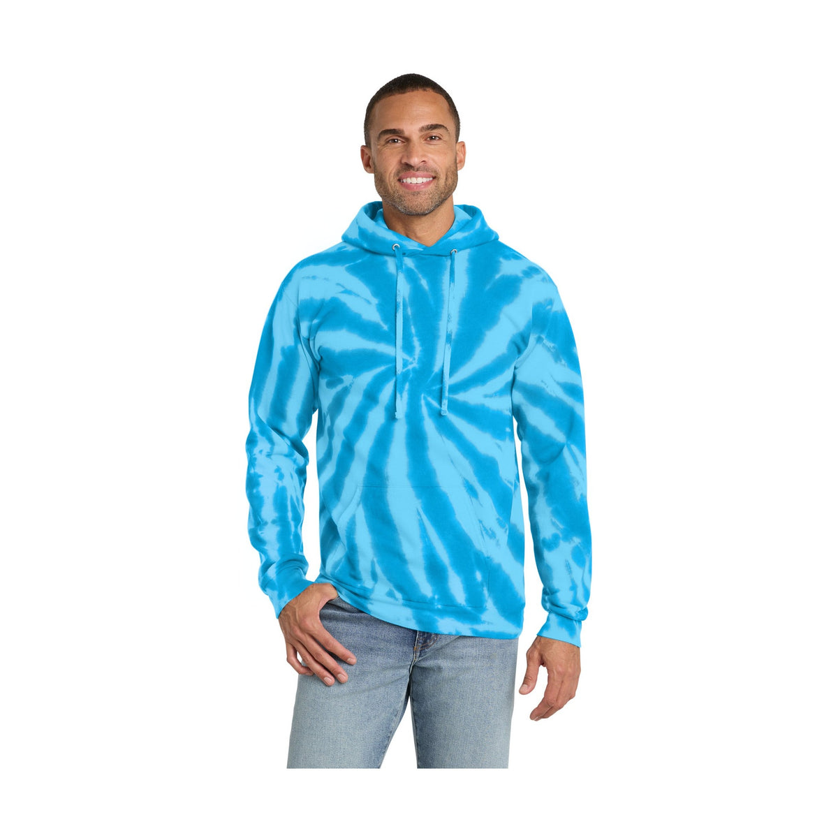 Port & Co Men's Tie-Dye Pullover Hooded Sweatshirt
