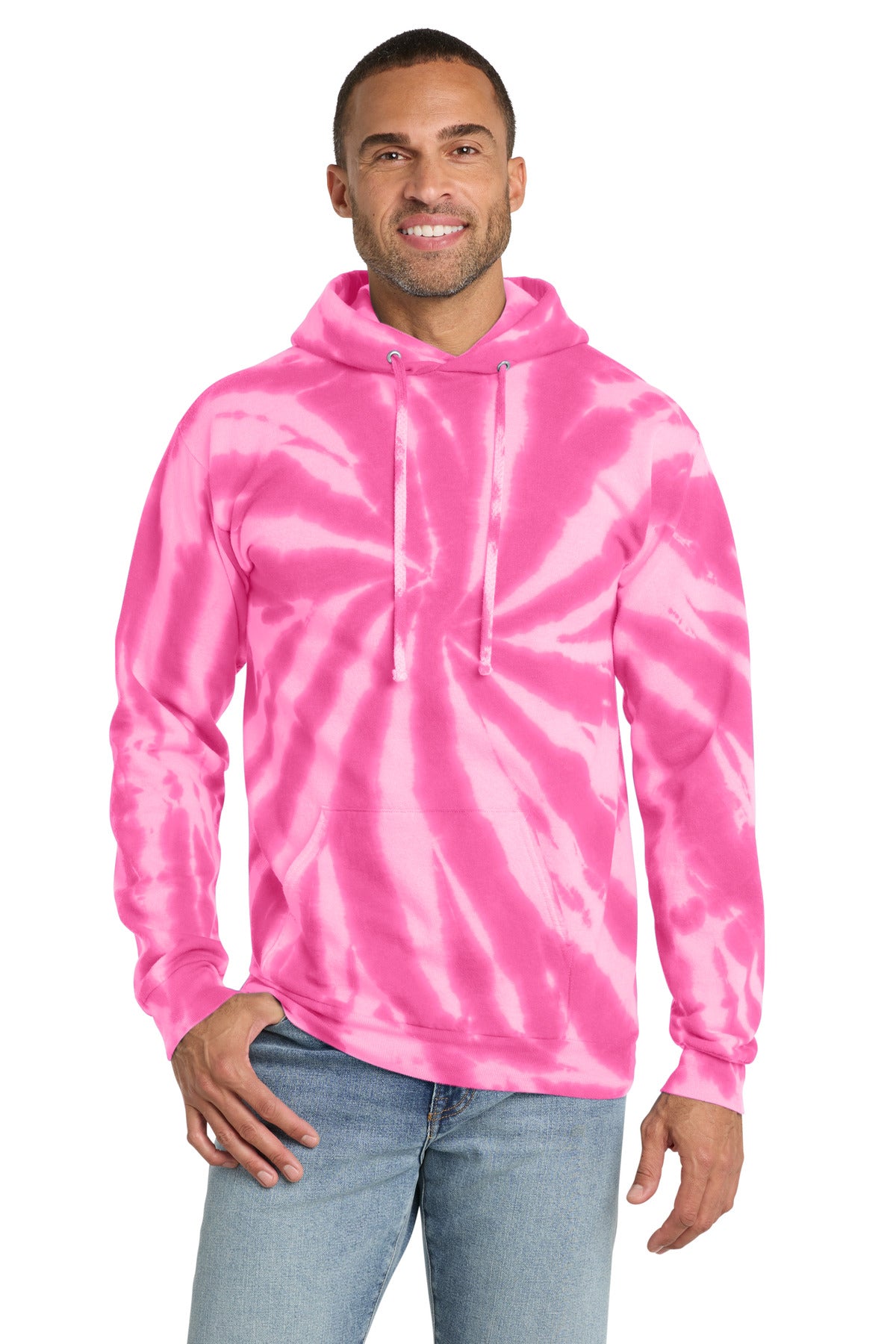 Port & Co Men's Tie-Dye Pullover Hooded Sweatshirt