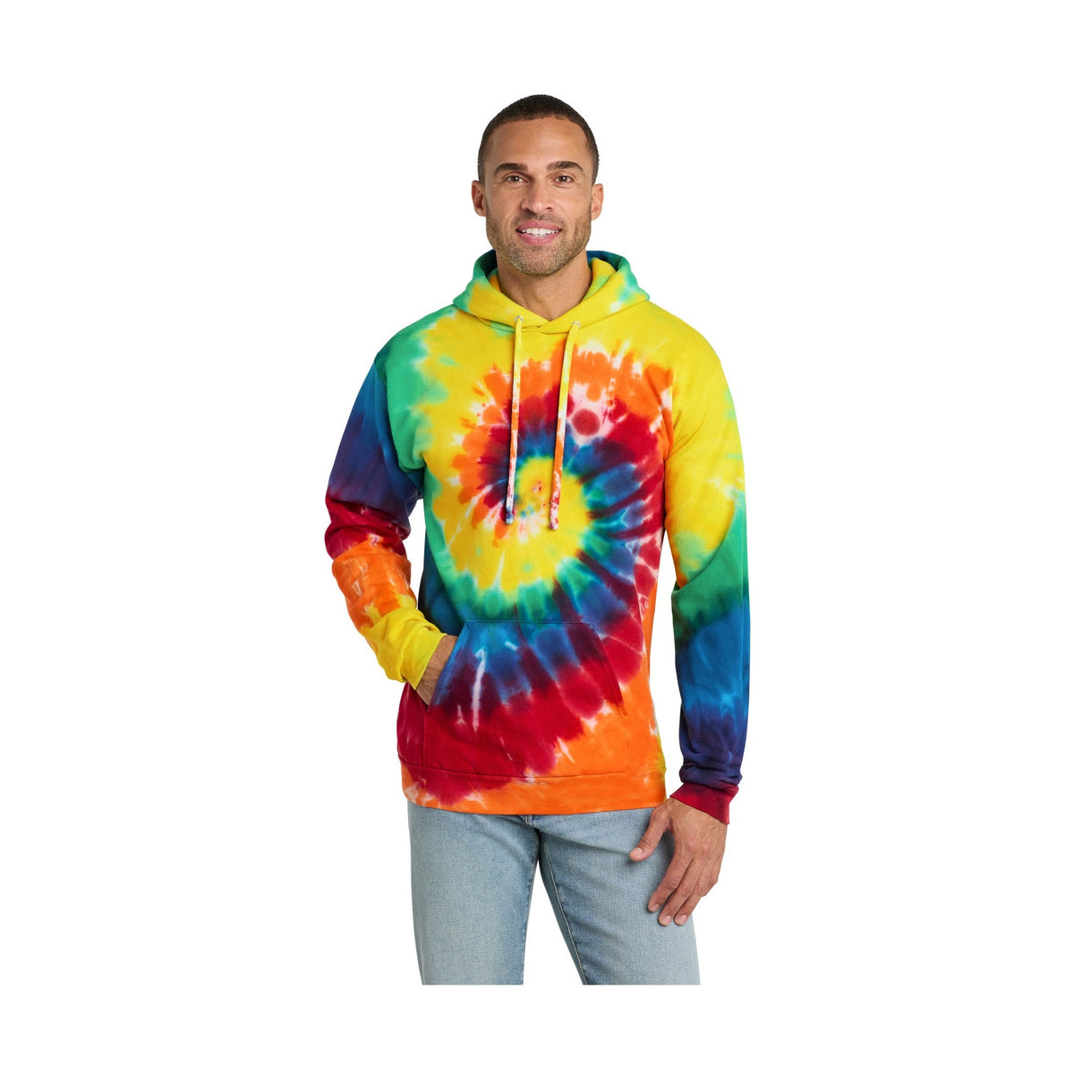 Port & Co Men's Tie-Dye Pullover Hooded Sweatshirt