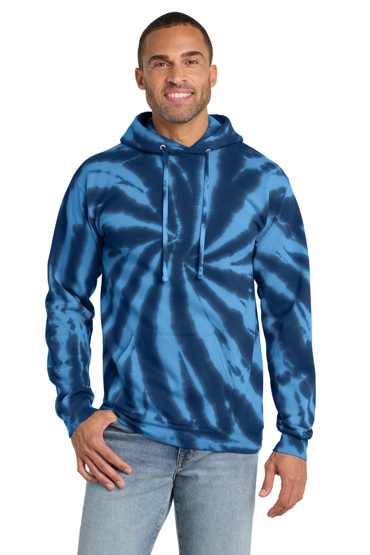 Port & Co Men's Tie-Dye Pullover Hooded Sweatshirt
