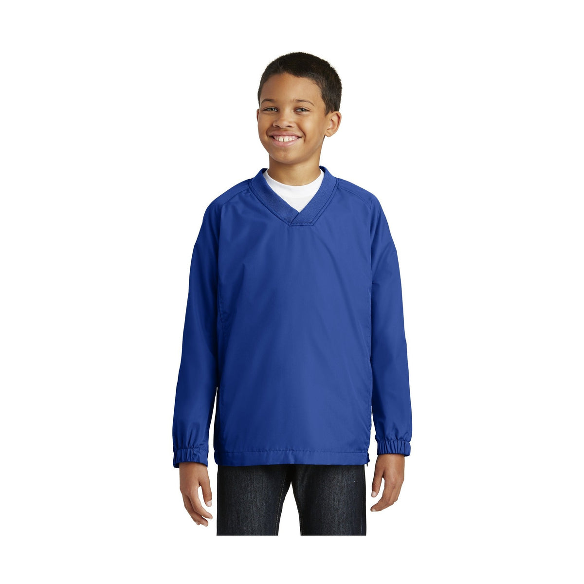 Sport-Tek ® Youth V-Neck Raglan Wind Shirt-1