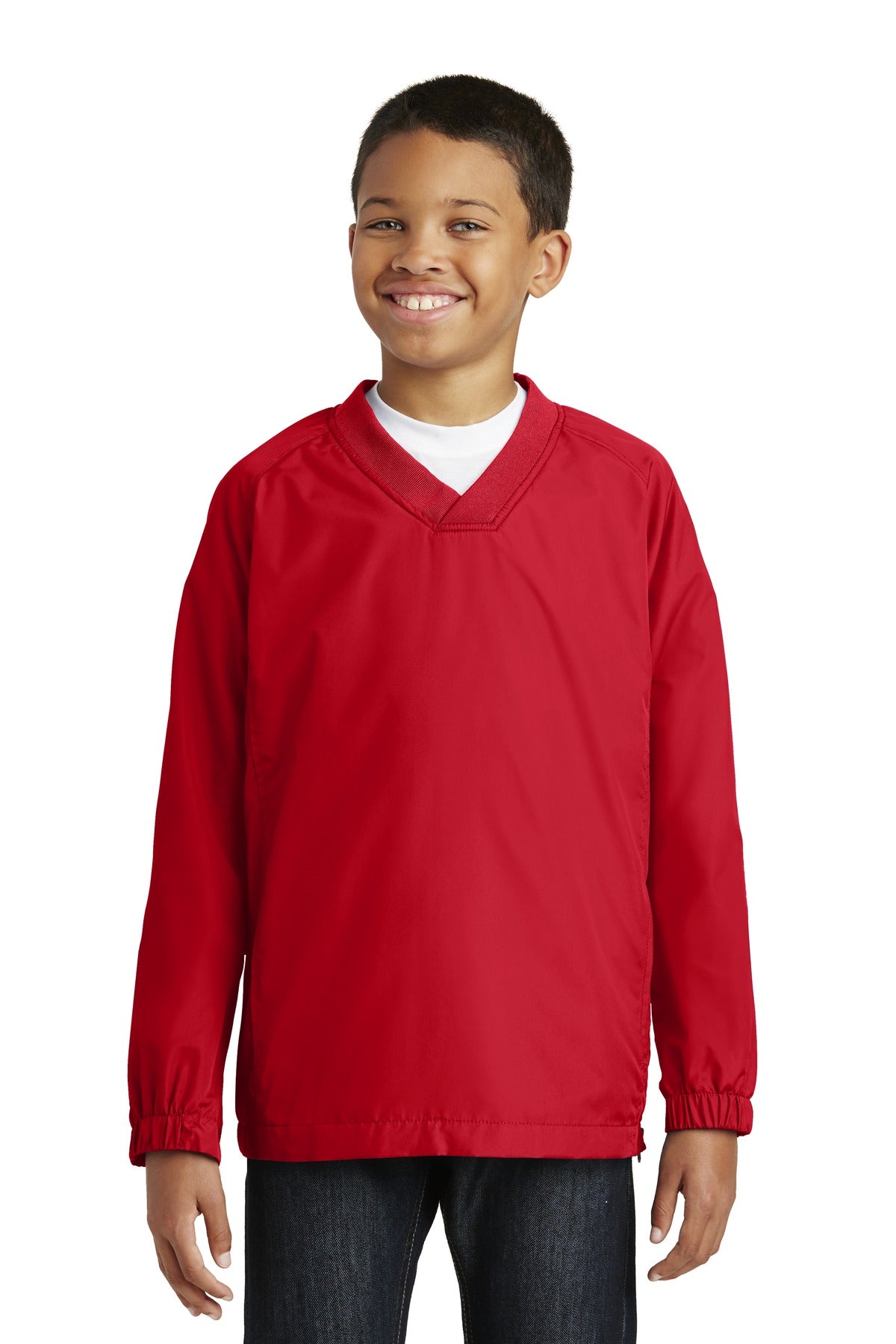 Sport-Tek ® Youth V-Neck Raglan Wind Shirt