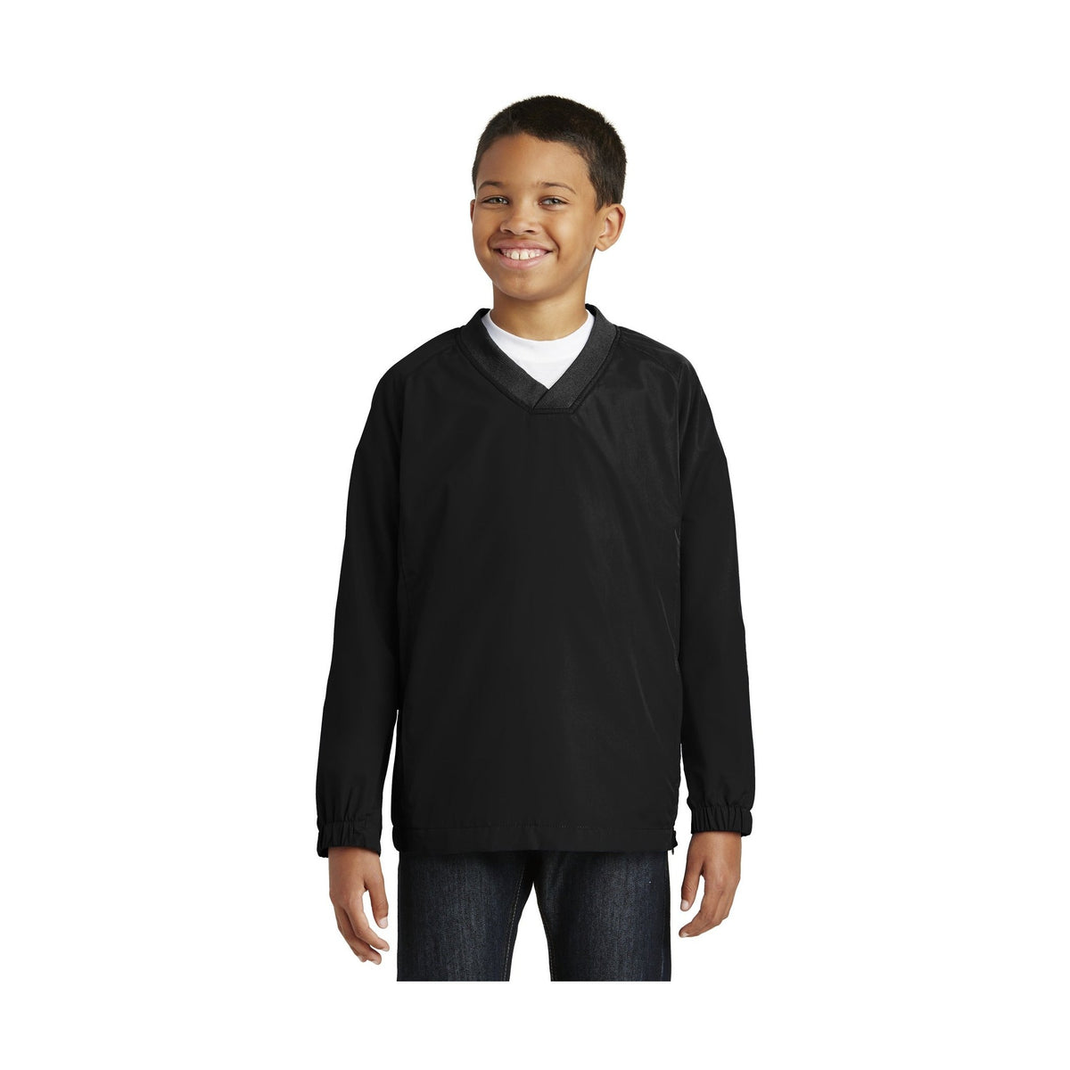 Sport-Tek ® Youth V-Neck Raglan Wind Shirt-1