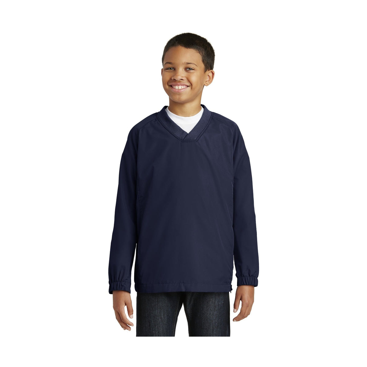 Sport-Tek ® Youth V-Neck Raglan Wind Shirt-1