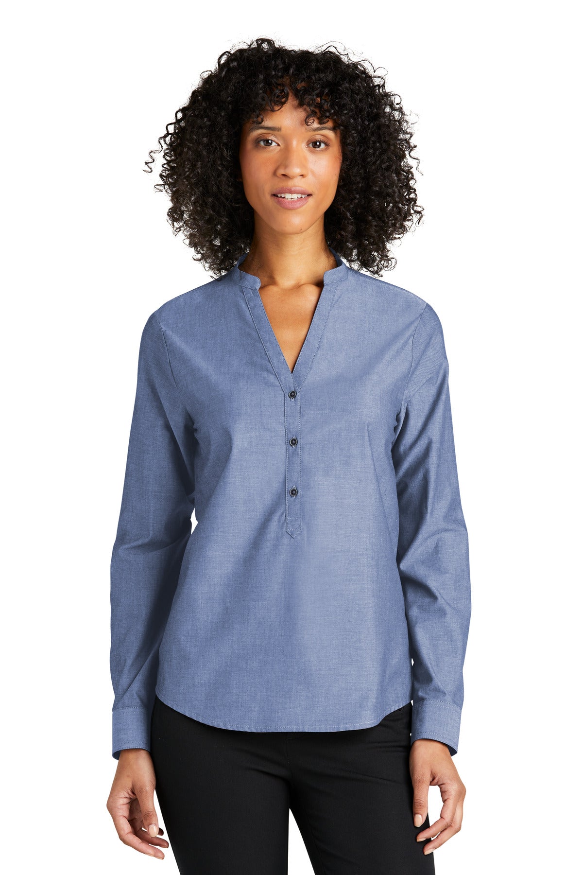 Port Authority Women's Long Sleeve Chambray Easy Care Shirt LW382