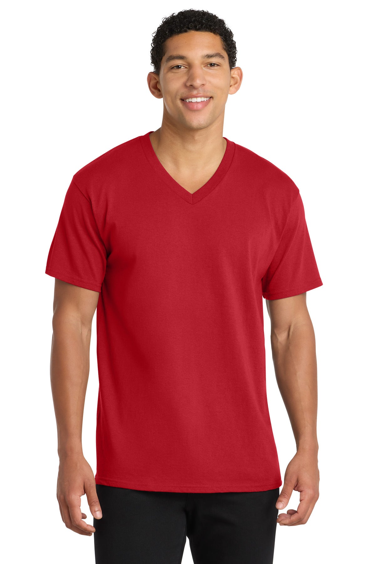 Port & Co Men's Core Cotton V-Neck Tee