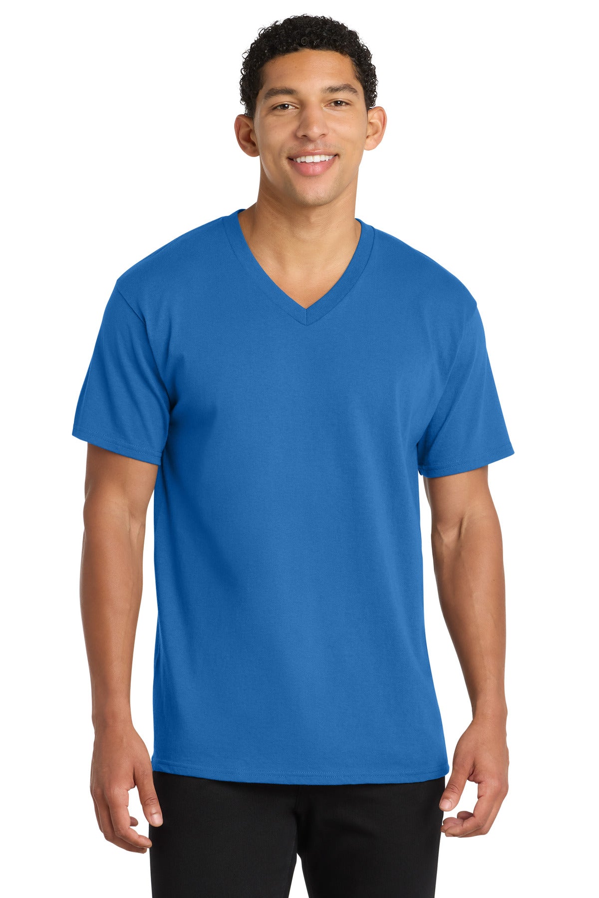 Port & Co Men's Core Cotton V-Neck Tee