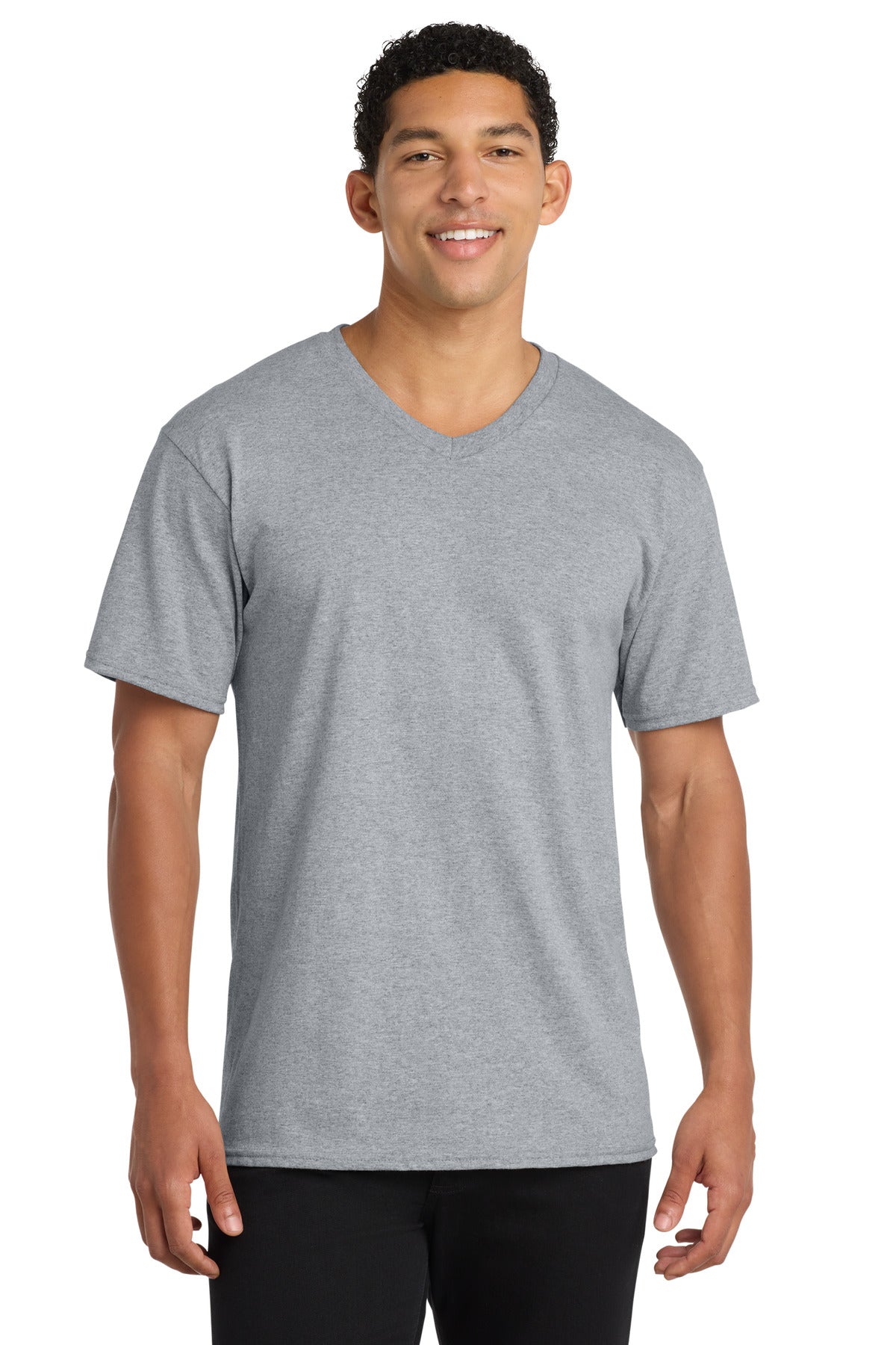 Port & Co Men's Core Cotton V-Neck Tee