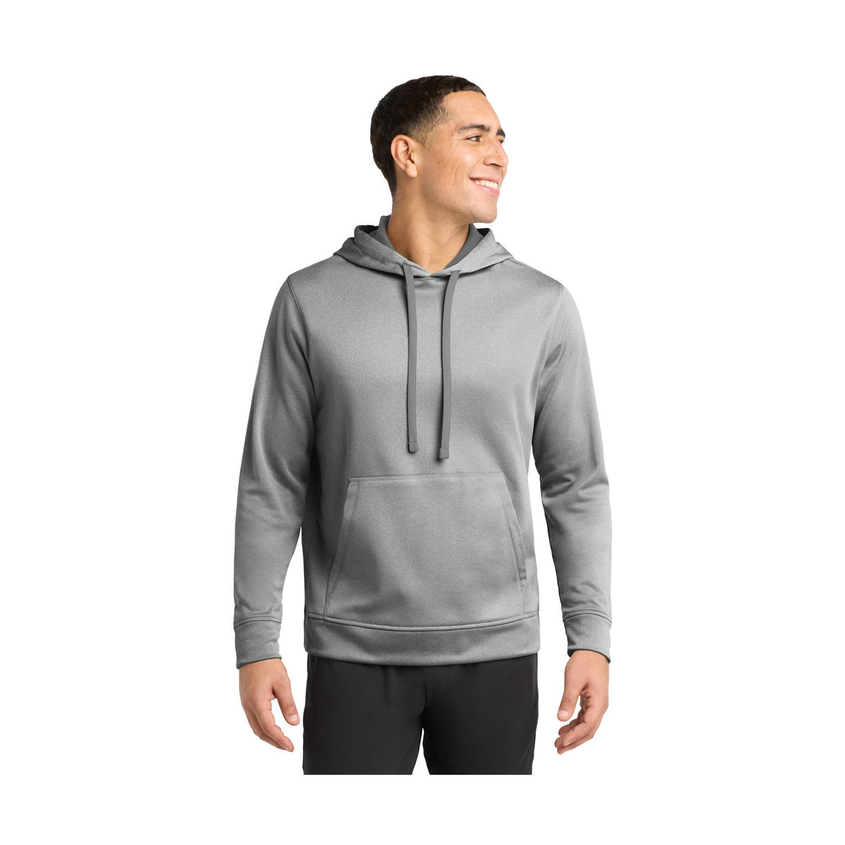 Sport-Tek Men's PosiCharge Sport-Wick Heather Fleece Hooded Pullover