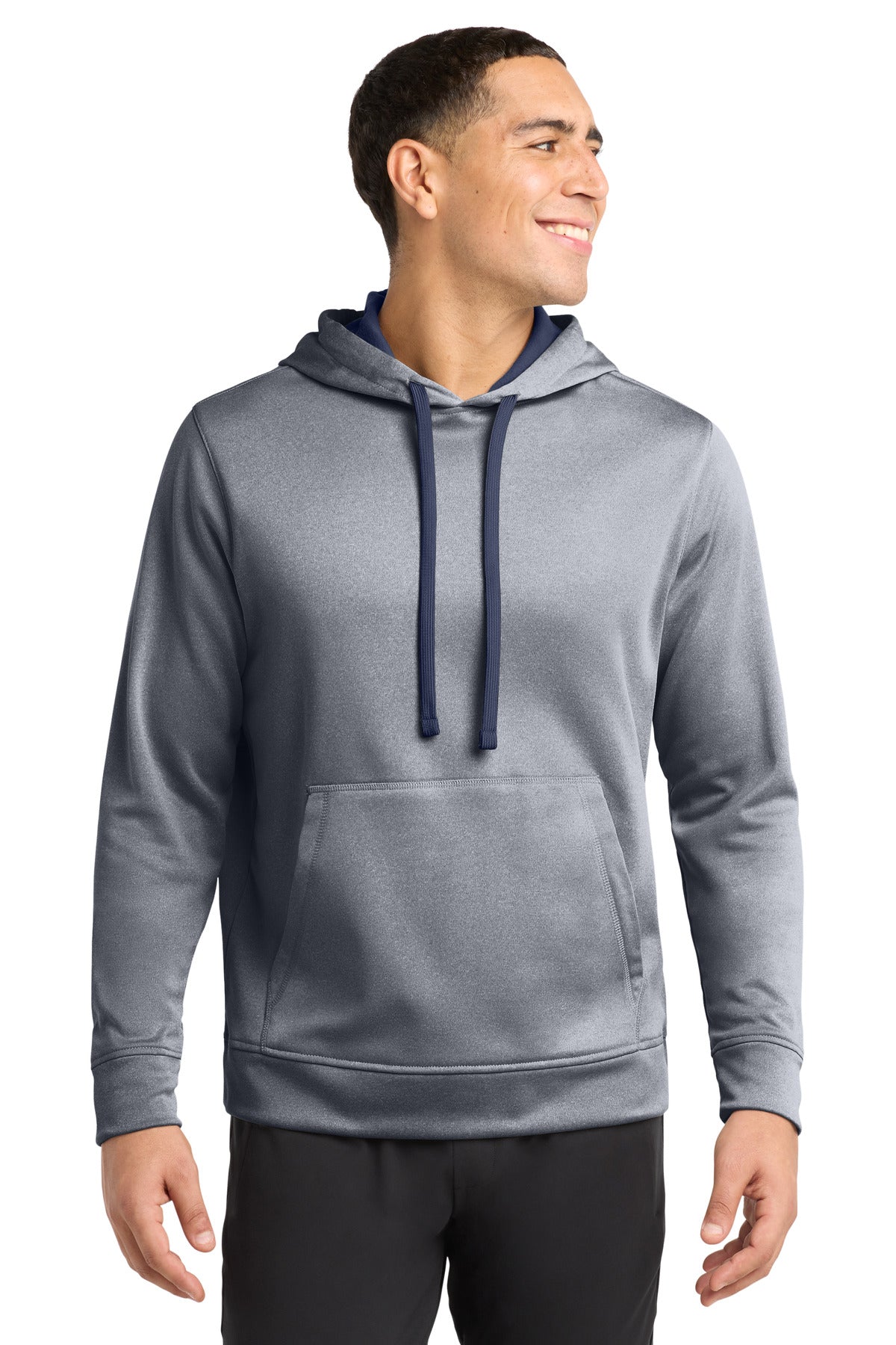 Sport-Tek Men's PosiCharge Sport-Wick Heather Fleece Hooded Pullover