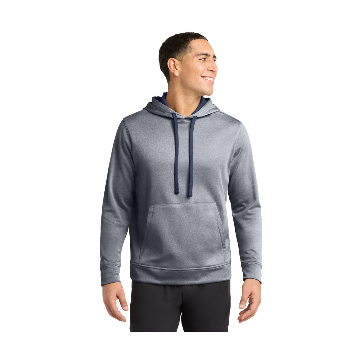 Sport-Tek Men's PosiCharge Sport-Wick Heather Fleece Hooded Pullover