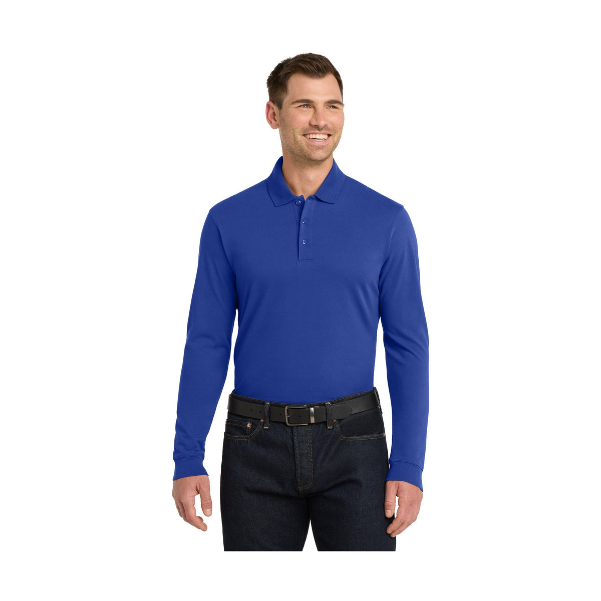 Port Authority Men's EZCotton Long Sleeve Polo