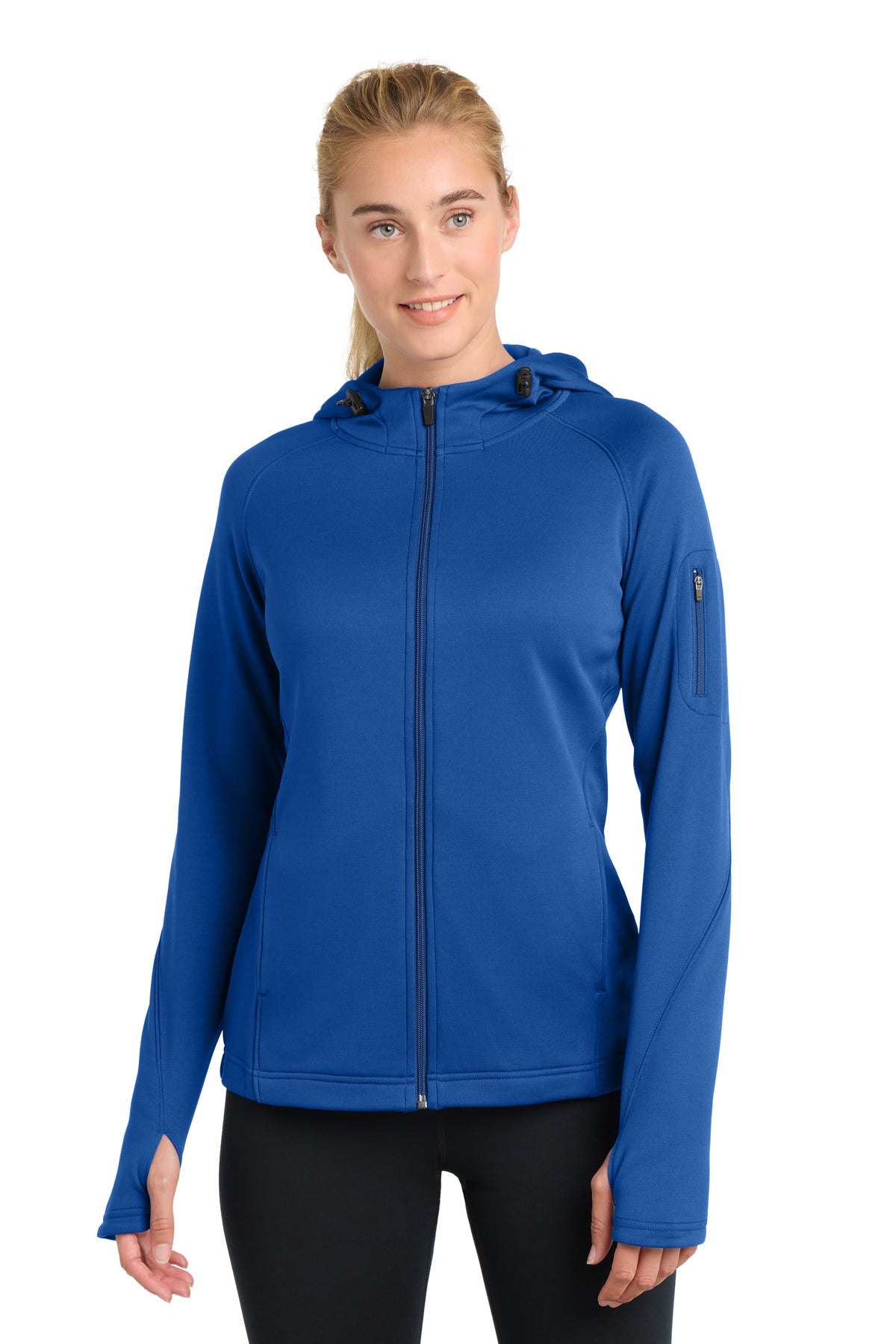 Sport-Tek Women's Tech Fleece Full-Zip Hooded Jacket