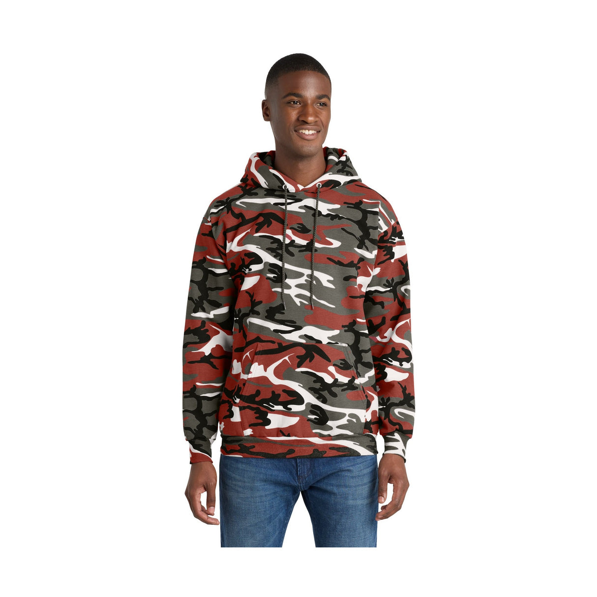 Port & Co Men's Core Fleece Camo Pullover Hooded Sweatshirt