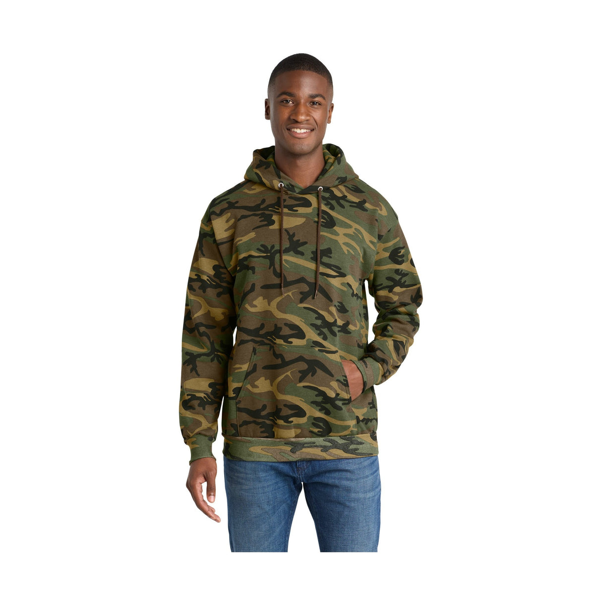 Port & Co Men's Core Fleece Camo Pullover Hooded Sweatshirt
