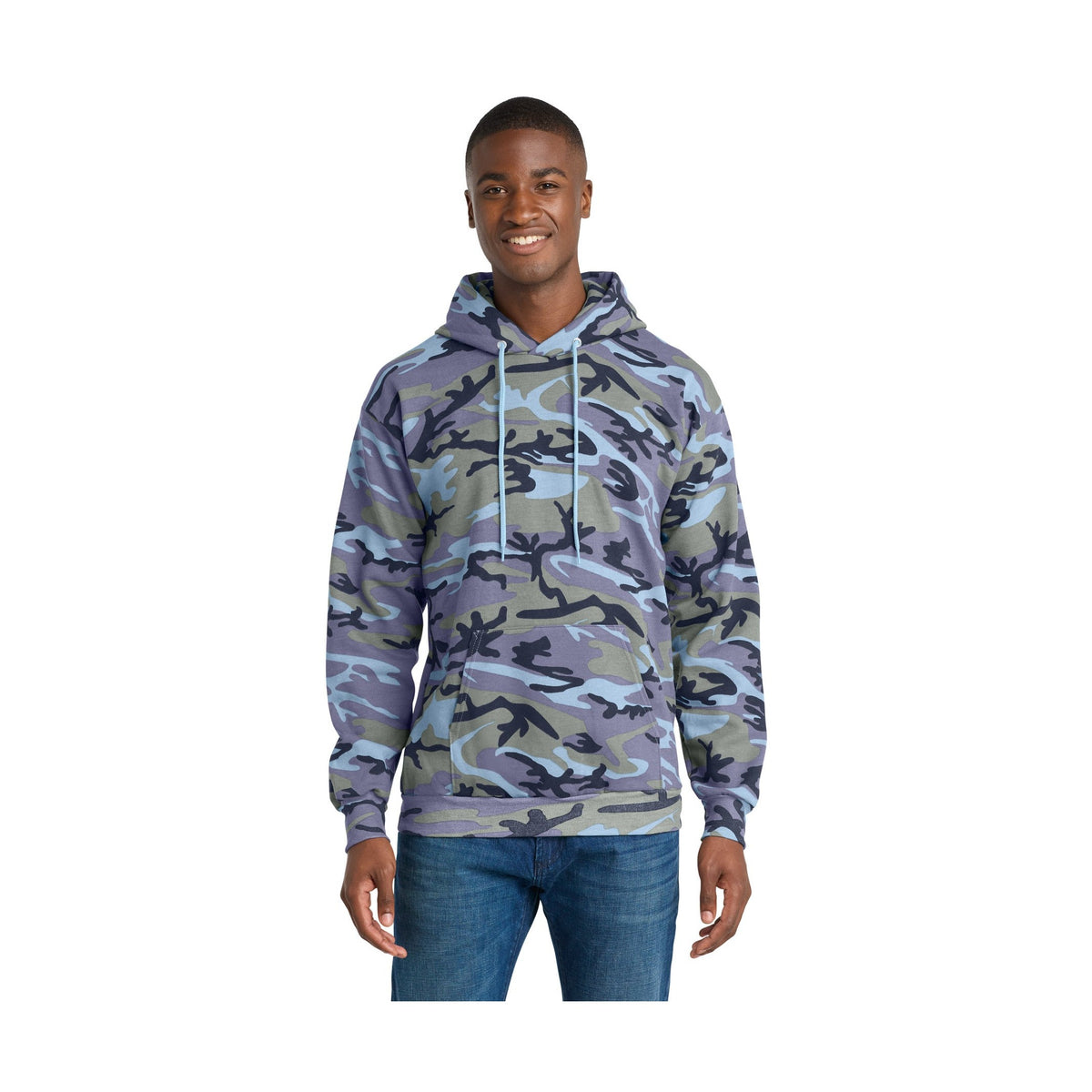Port & Co Men's Core Fleece Camo Pullover Hooded Sweatshirt