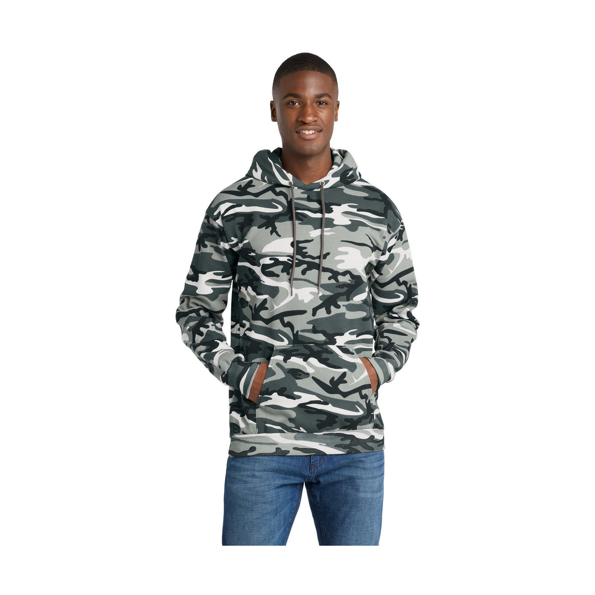 Port & Co Men's Core Fleece Camo Pullover Hooded Sweatshirt