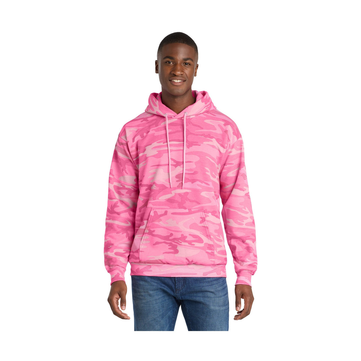 Port & Co Men's Core Fleece Camo Pullover Hooded Sweatshirt