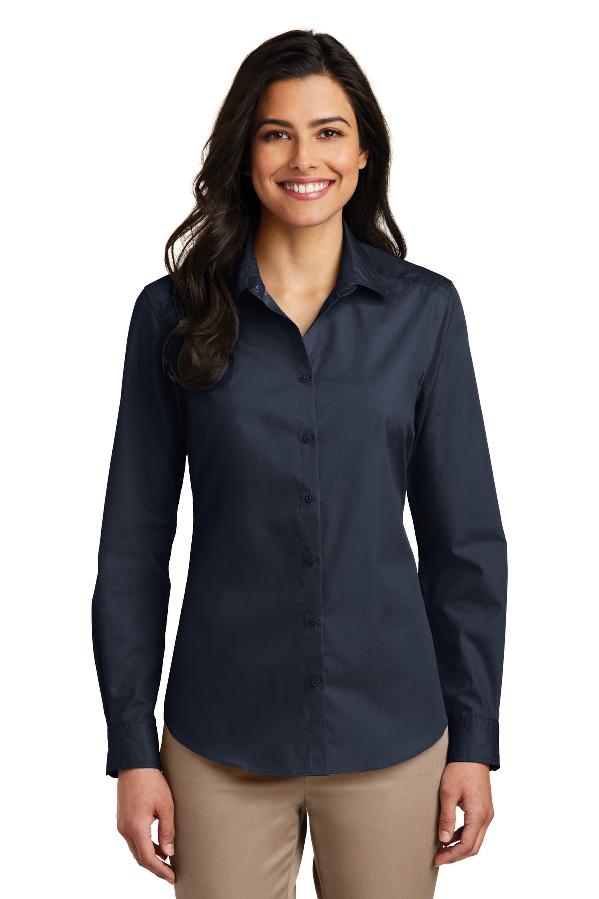 Port Authority Women's Long Sleeve Carefree Poplin Shirt