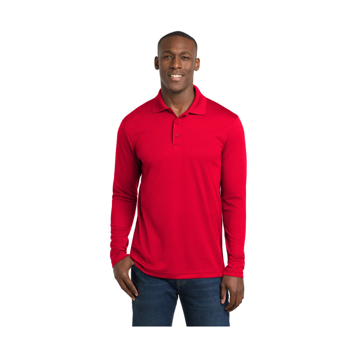 Sport-Tek Men's PosiCharge RacerMesh Long Sleeve Polo