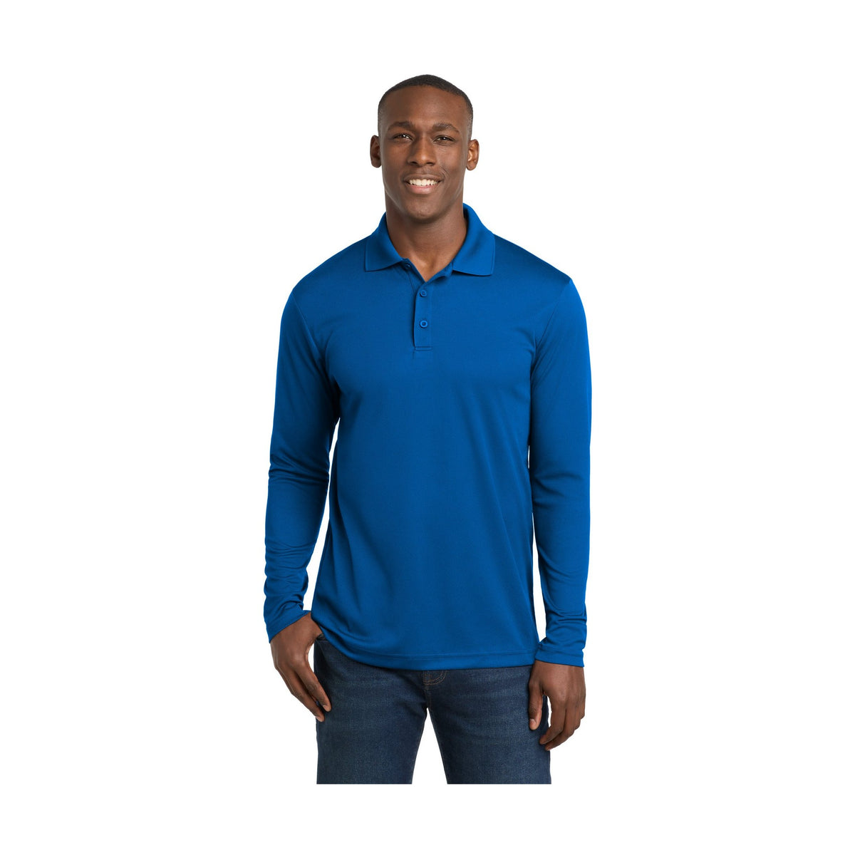 Sport-Tek Men's PosiCharge RacerMesh Long Sleeve Polo