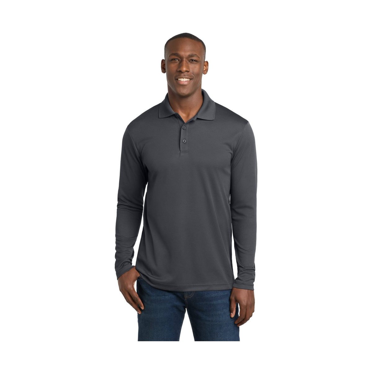 Sport-Tek Men's PosiCharge RacerMesh Long Sleeve Polo