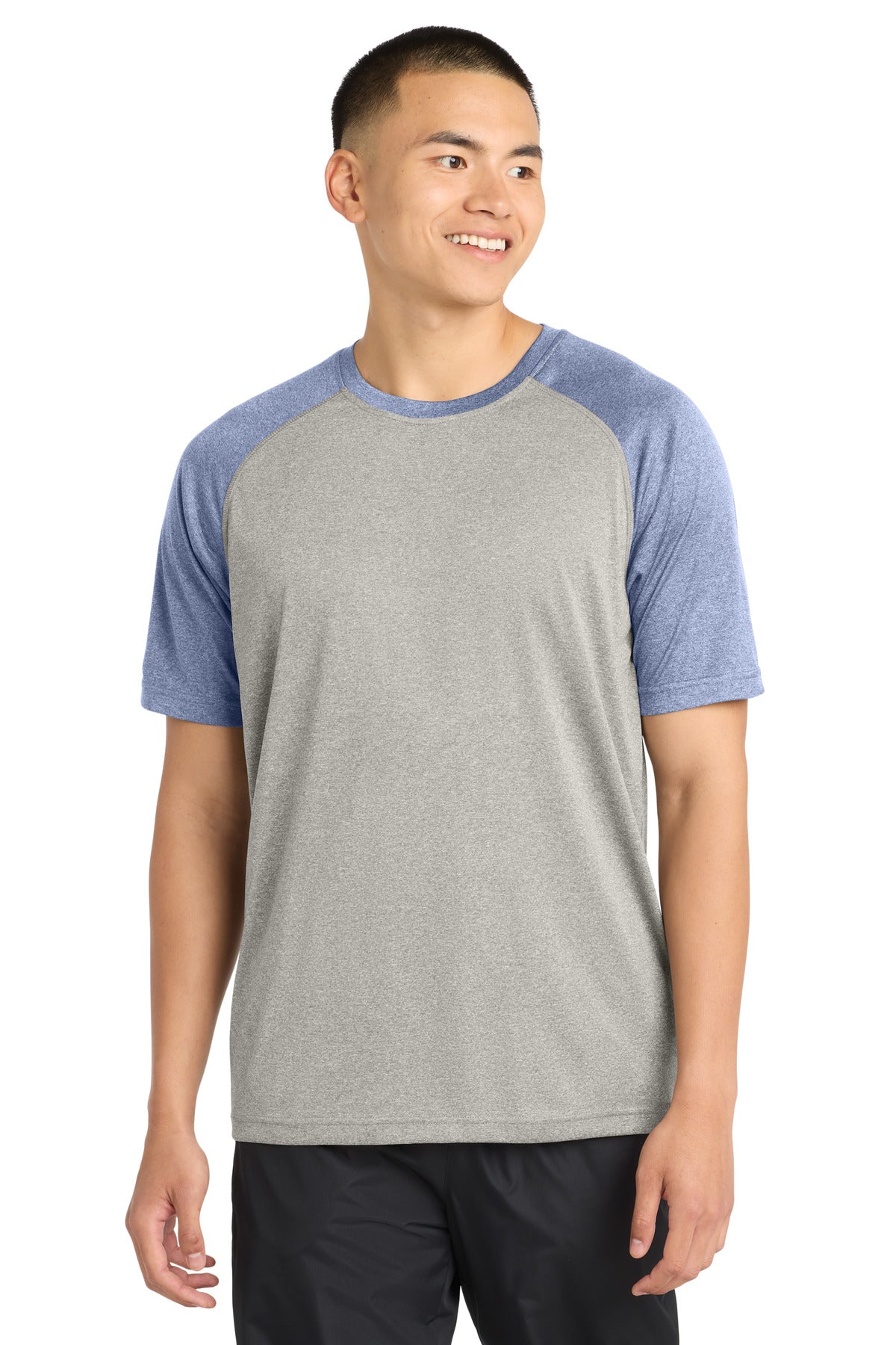 Sport-Tek Men's Heather-On-Heather Contender Tee
