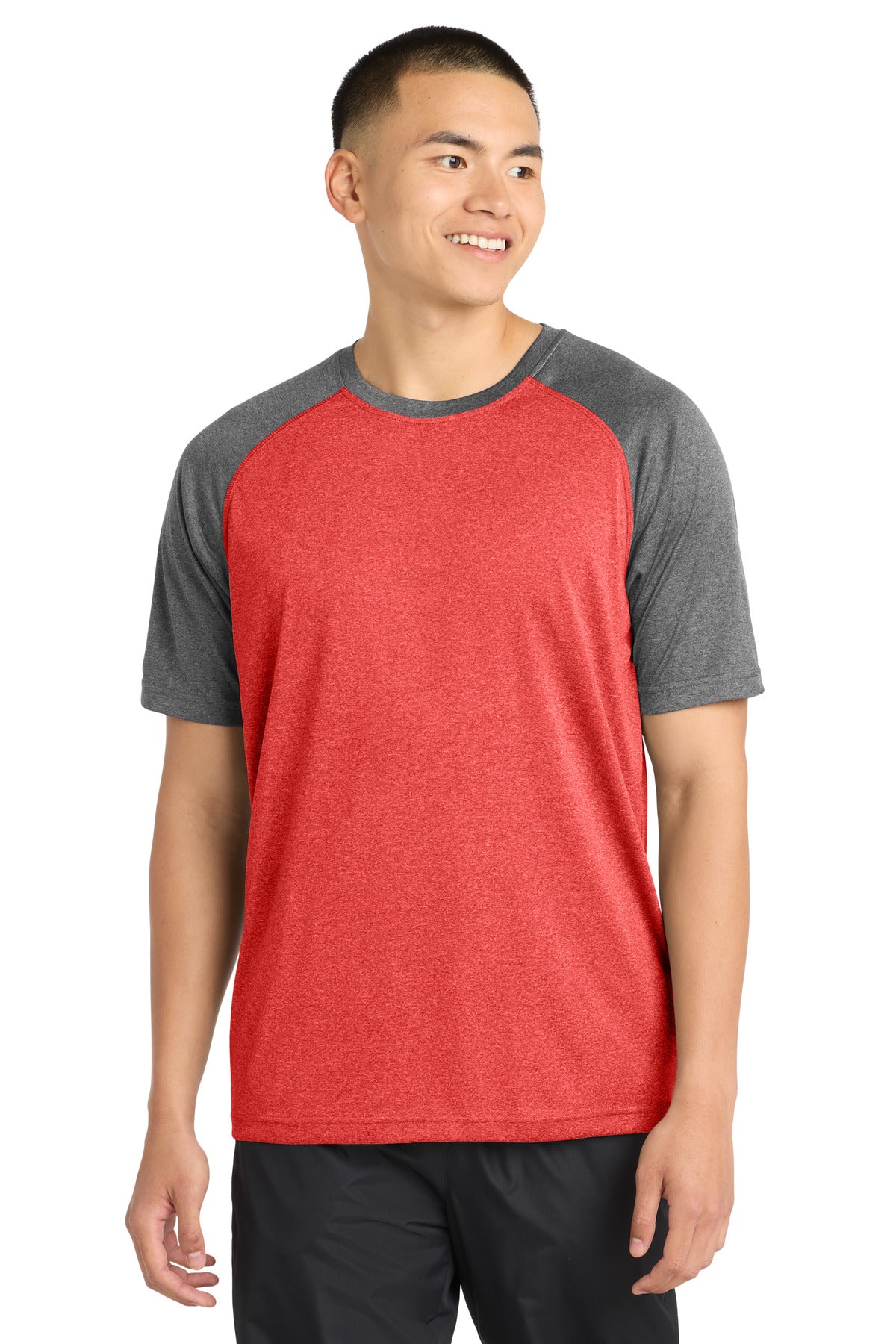 Sport-Tek Men's Heather-On-Heather Contender Tee