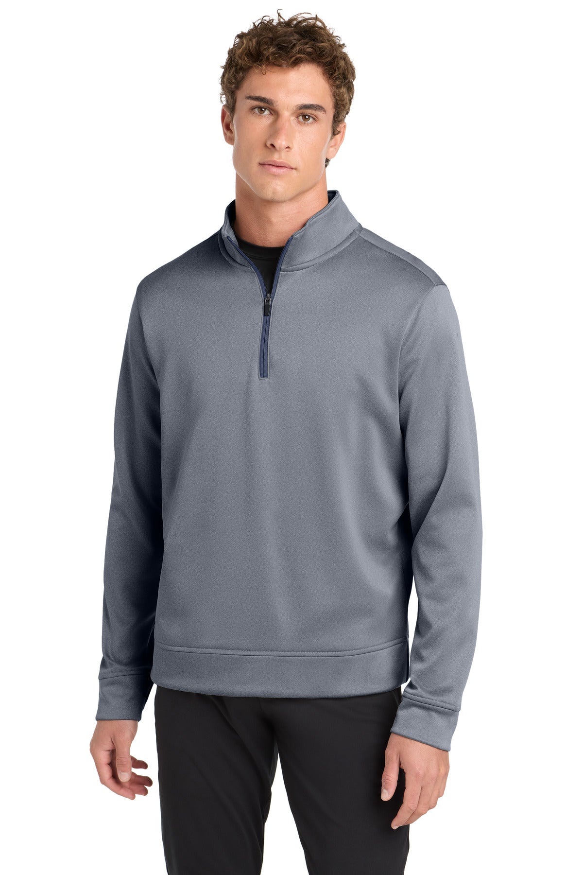 Sport-Tek Men's PosiCharge Sport-Wick Heather Fleece 1/4-Zip Pullover