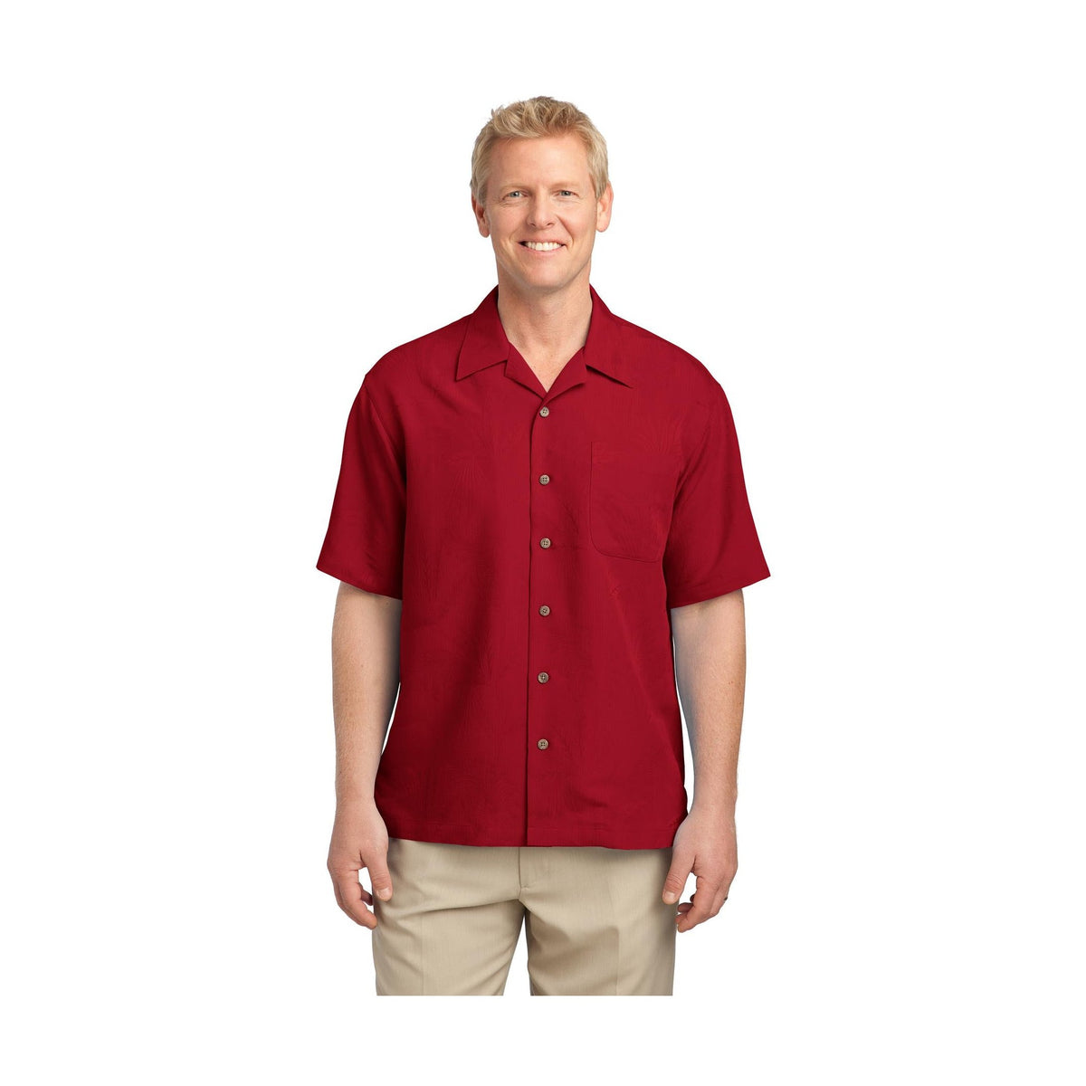Port Authority Men's Patterned Easy Care Camp Shirt