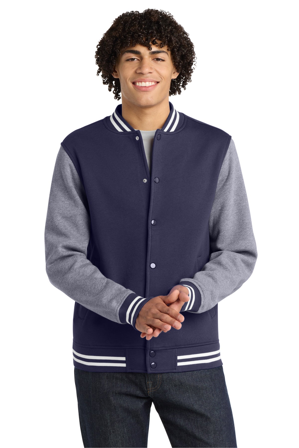 Sport-Tek Men's Fleece Letterman Jacket