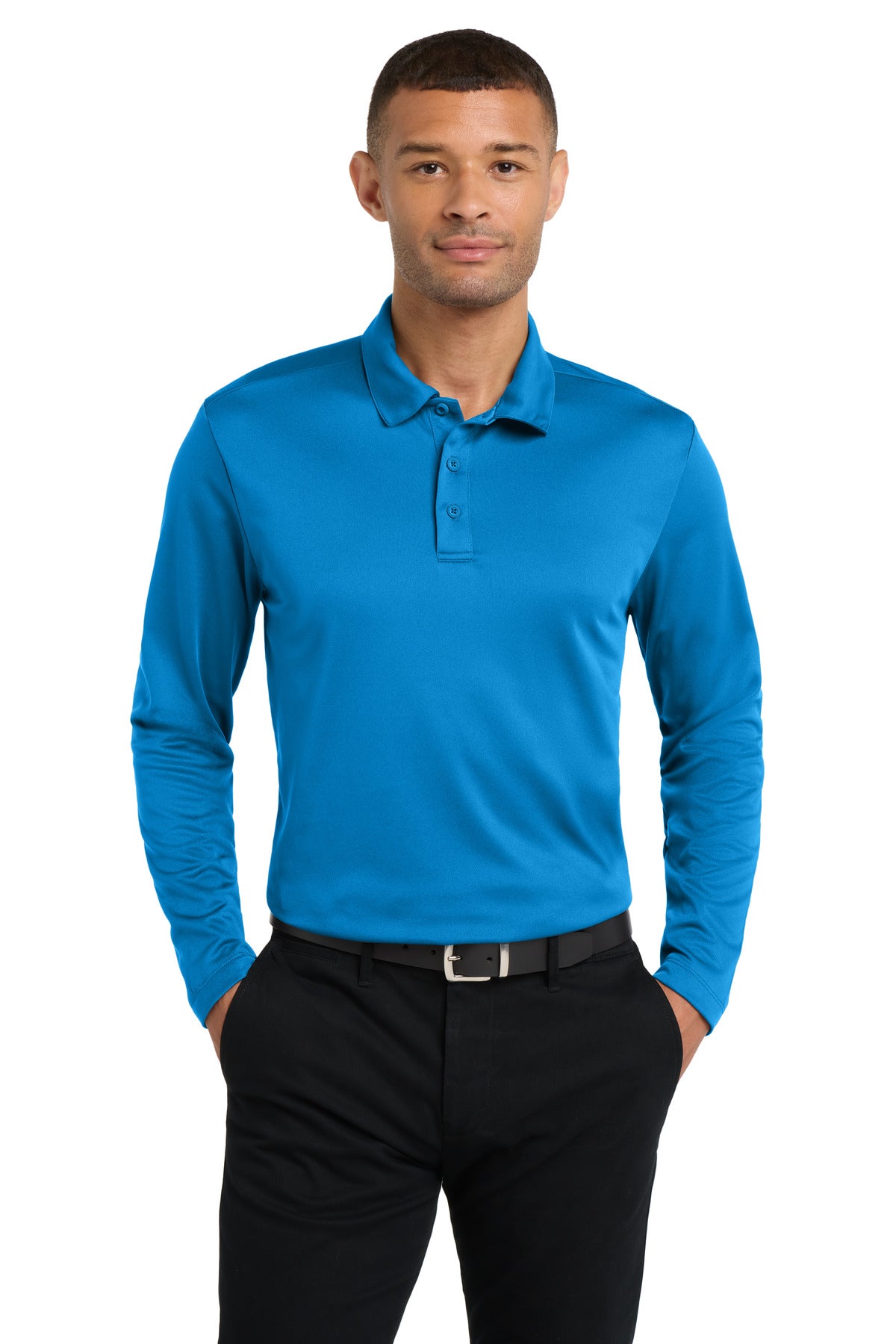 Port Authority Men's Silk Touch Performance Long Sleeve Polo