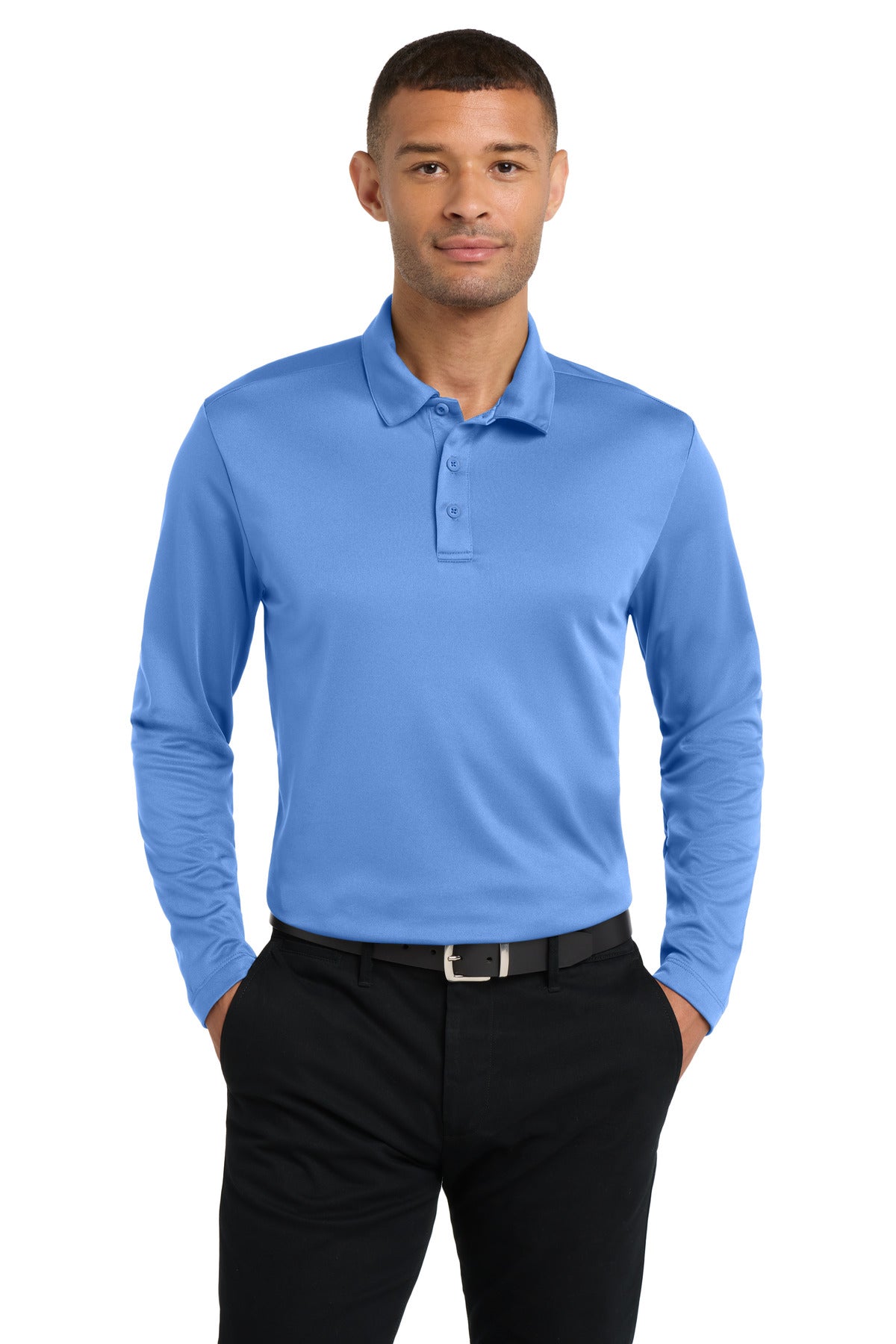 Port Authority Men's Silk Touch Performance Long Sleeve Polo