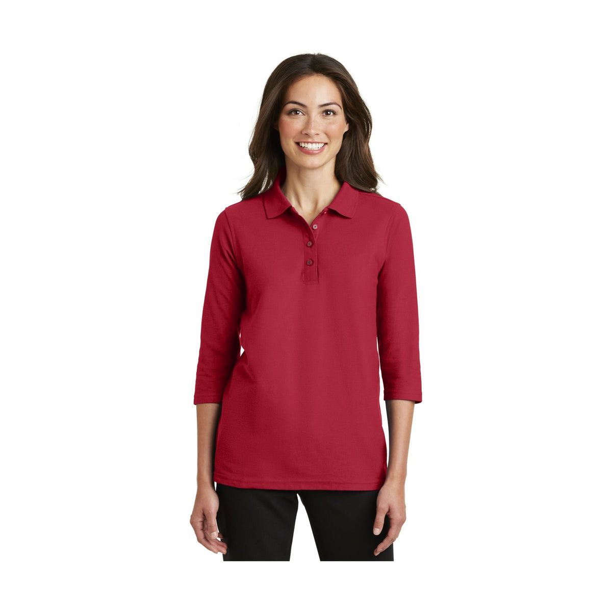 Port Authority Women's Silk Touch 3/4-Sleeve Polo