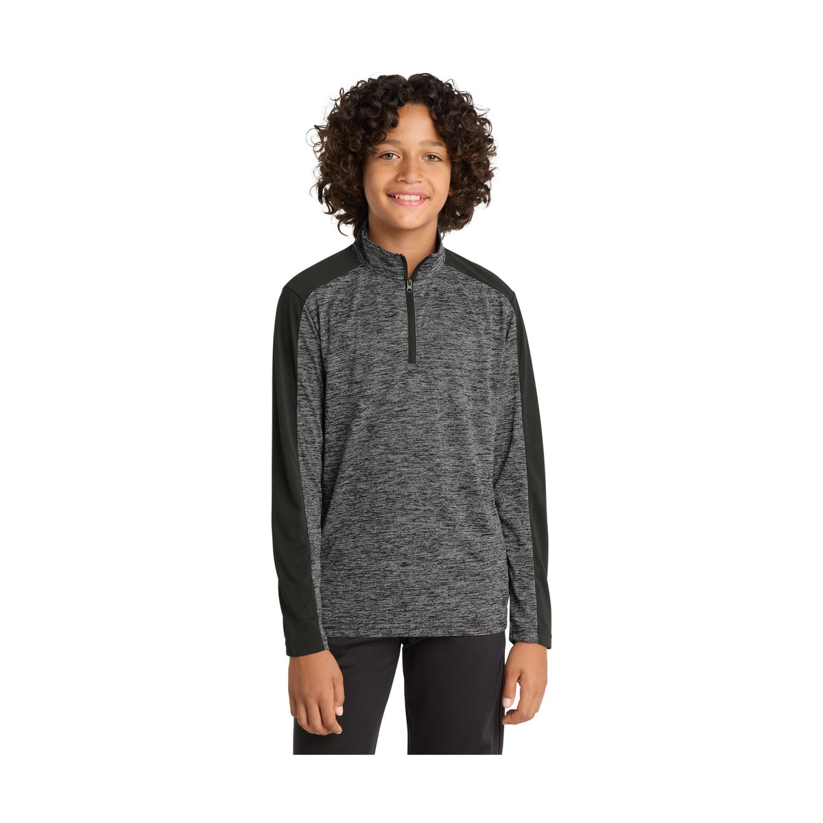 Sport-Tek Youth PosiCharge Electric Heather Colorblock 1/4-Zip Pullover