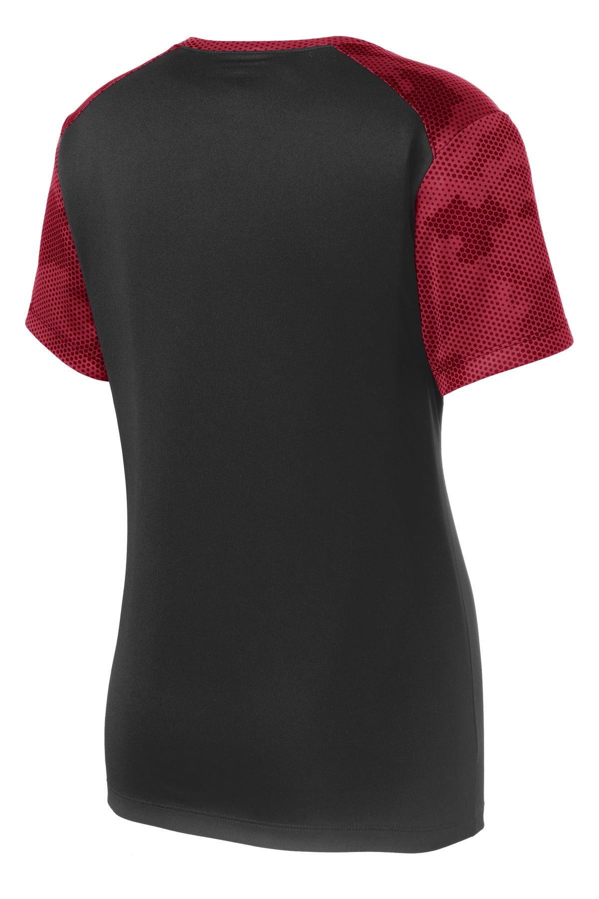 Sport-Tek Women's CamoHex Colorblock V-Neck Tee-4
