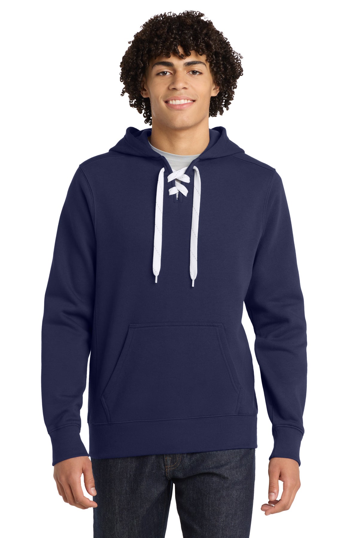 Sport-Tek Men's Lace Up Pullover Hooded Sweatshirt