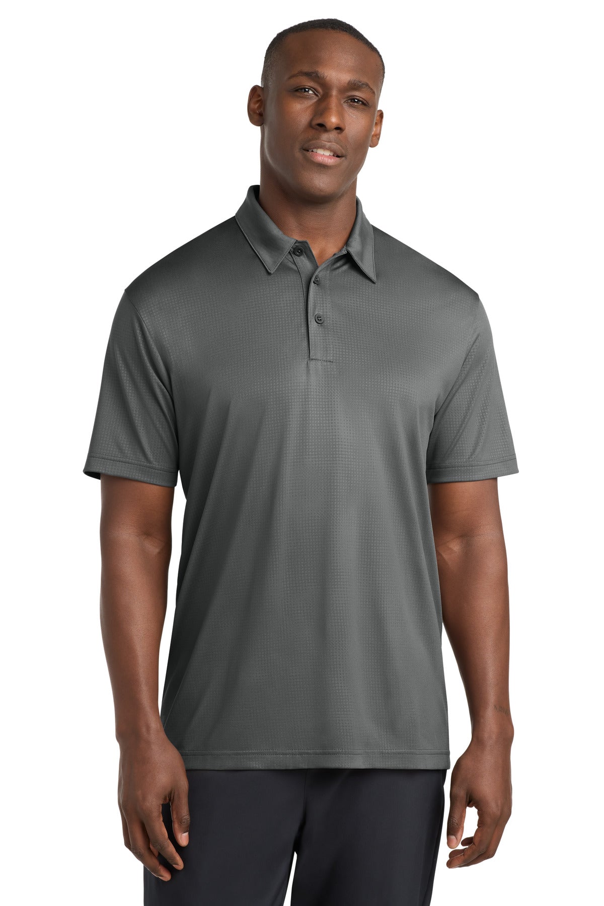 Sport-Tek Men's Embossed PosiCharge Tough Polo