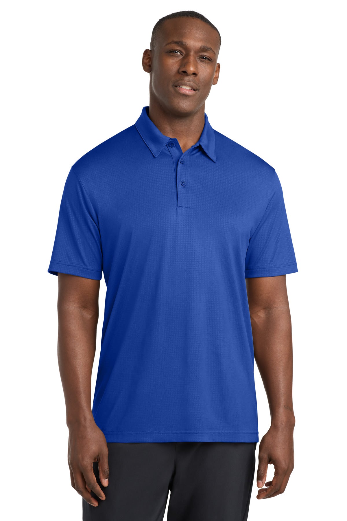 Sport-Tek Men's Embossed PosiCharge Tough Polo