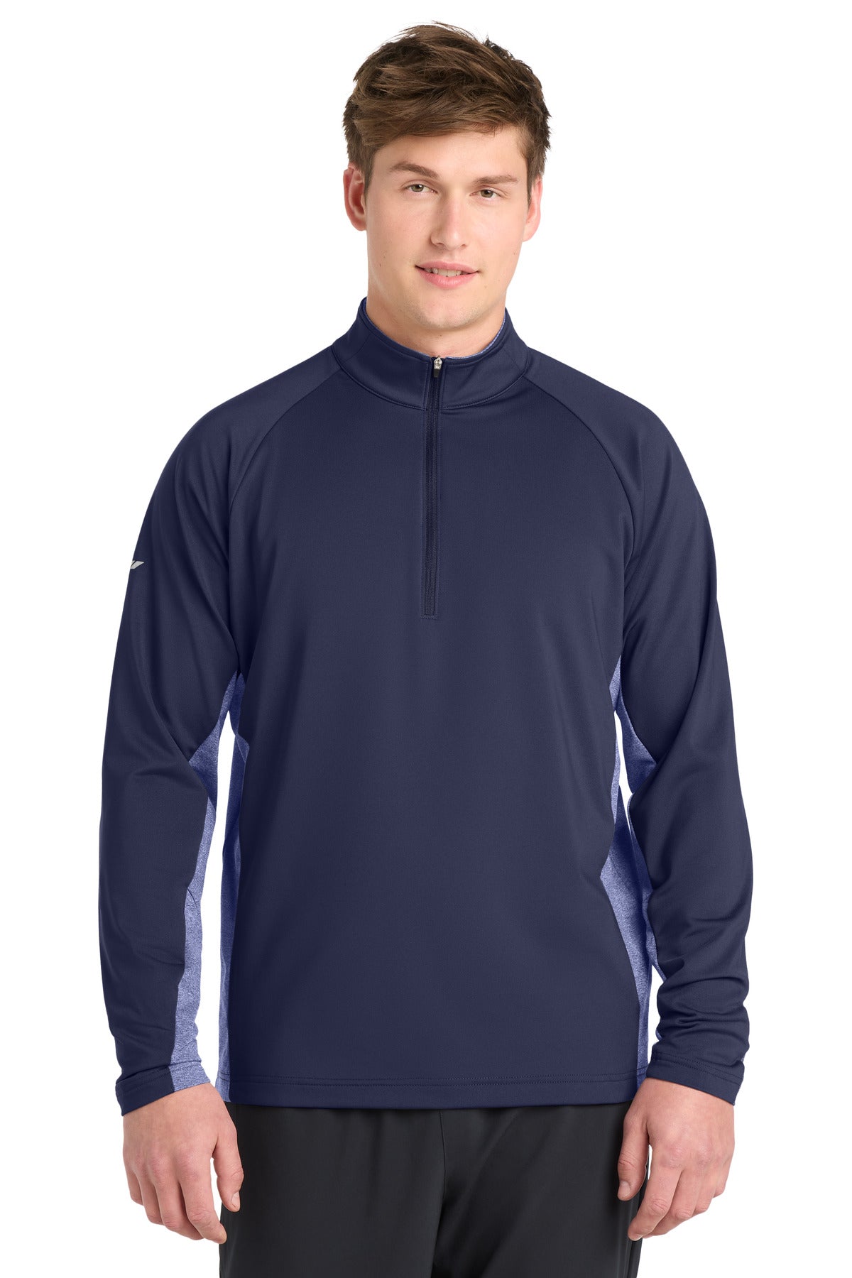 Sport-Tek Men's Sport-Wick Stretch Contrast 1/4-Zip Pullover
