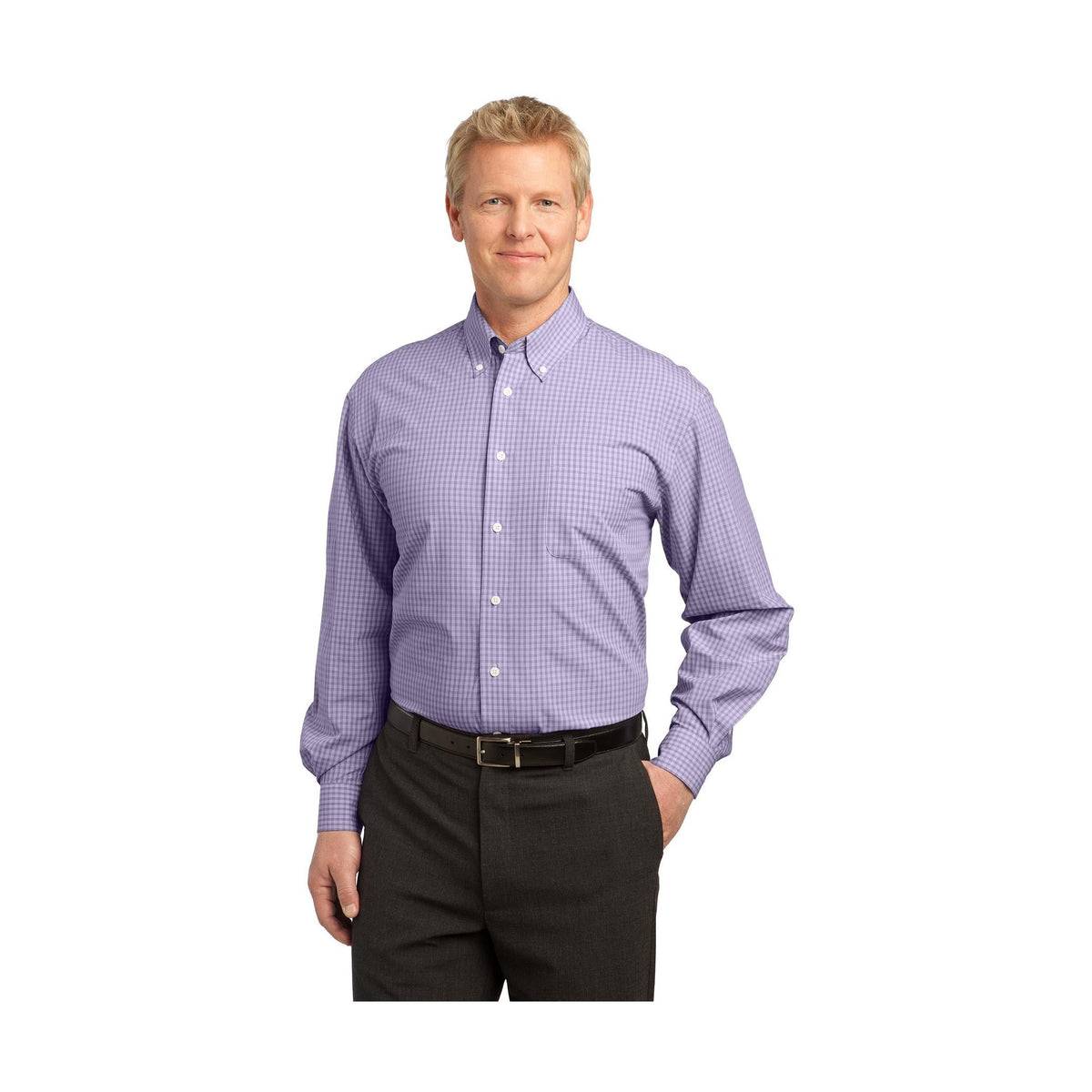 Port Authority Men's Plaid Pattern Easy Care Shirt