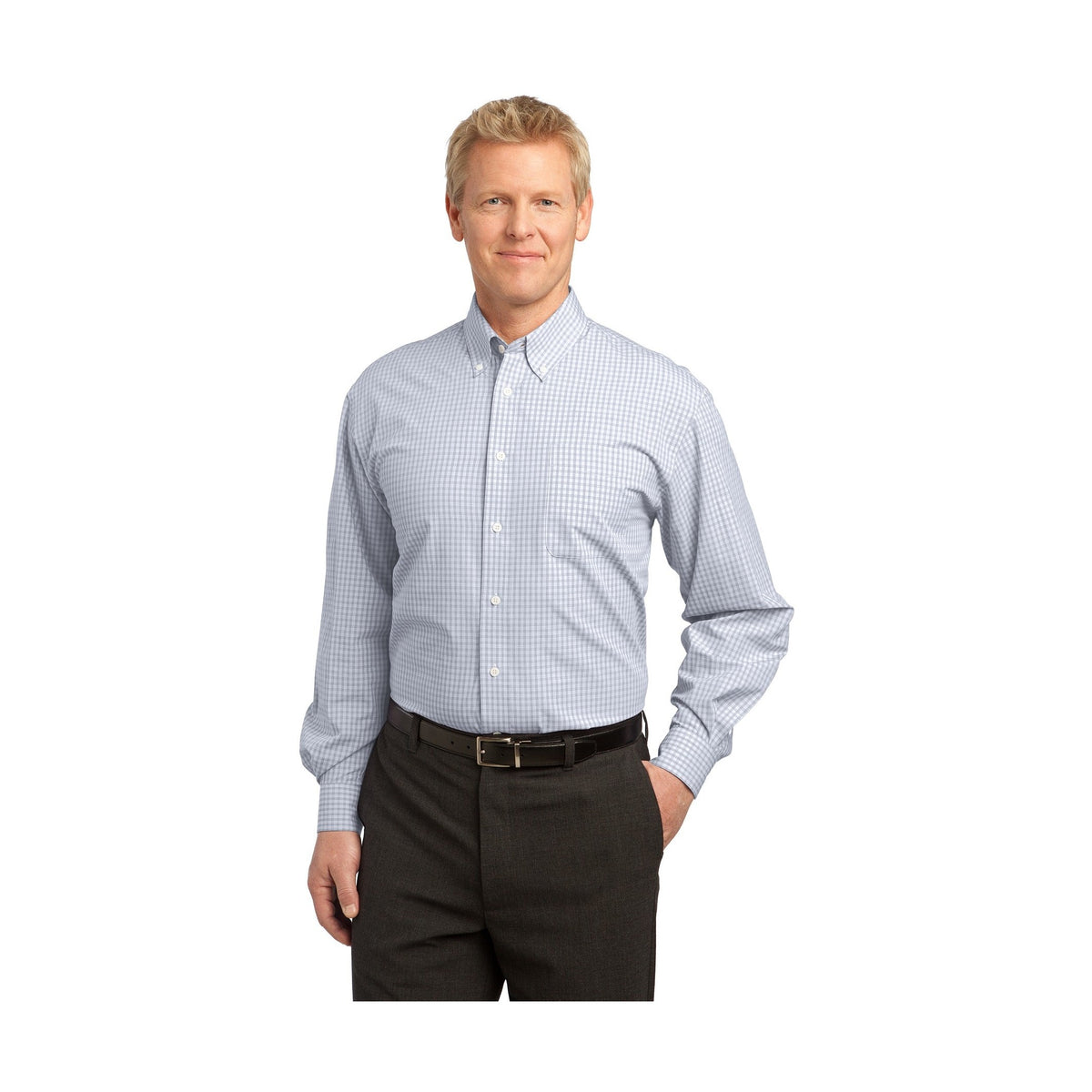 Port Authority Men's Plaid Pattern Easy Care Shirt
