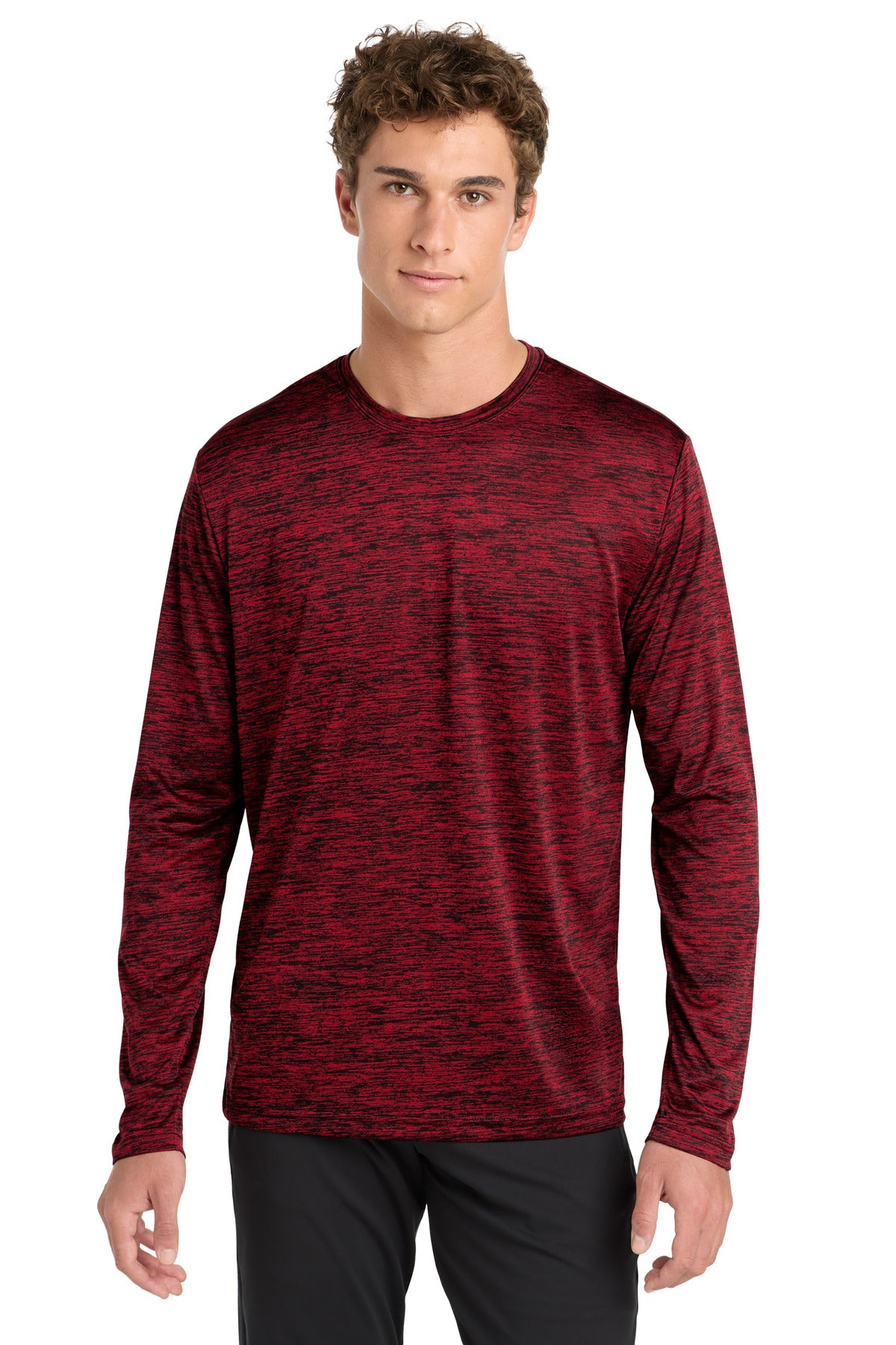Sport-Tek Men's PosiCharge Long Sleeve Electric Heather Tee