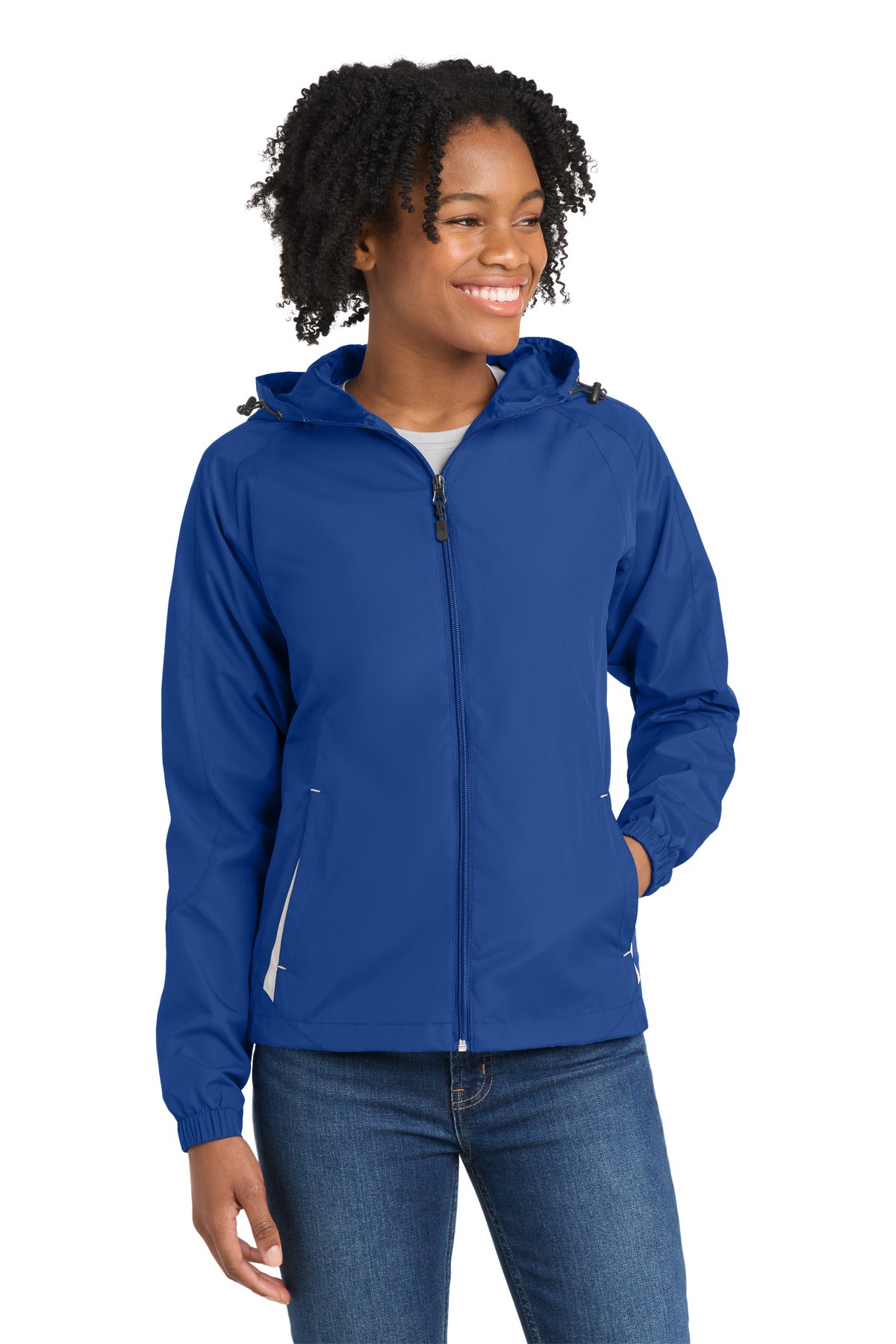 Sport-Tek Women's Colorblock Hooded Raglan Jacket