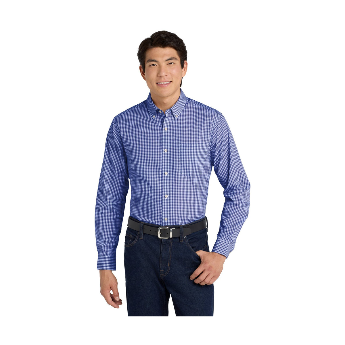 Port Authority Men's Broadcloth Gingham Easy Care Shirt W644