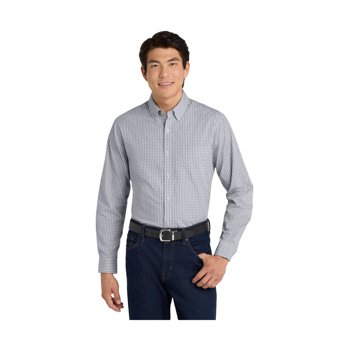 Port Authority Men's Broadcloth Gingham Easy Care Shirt W644