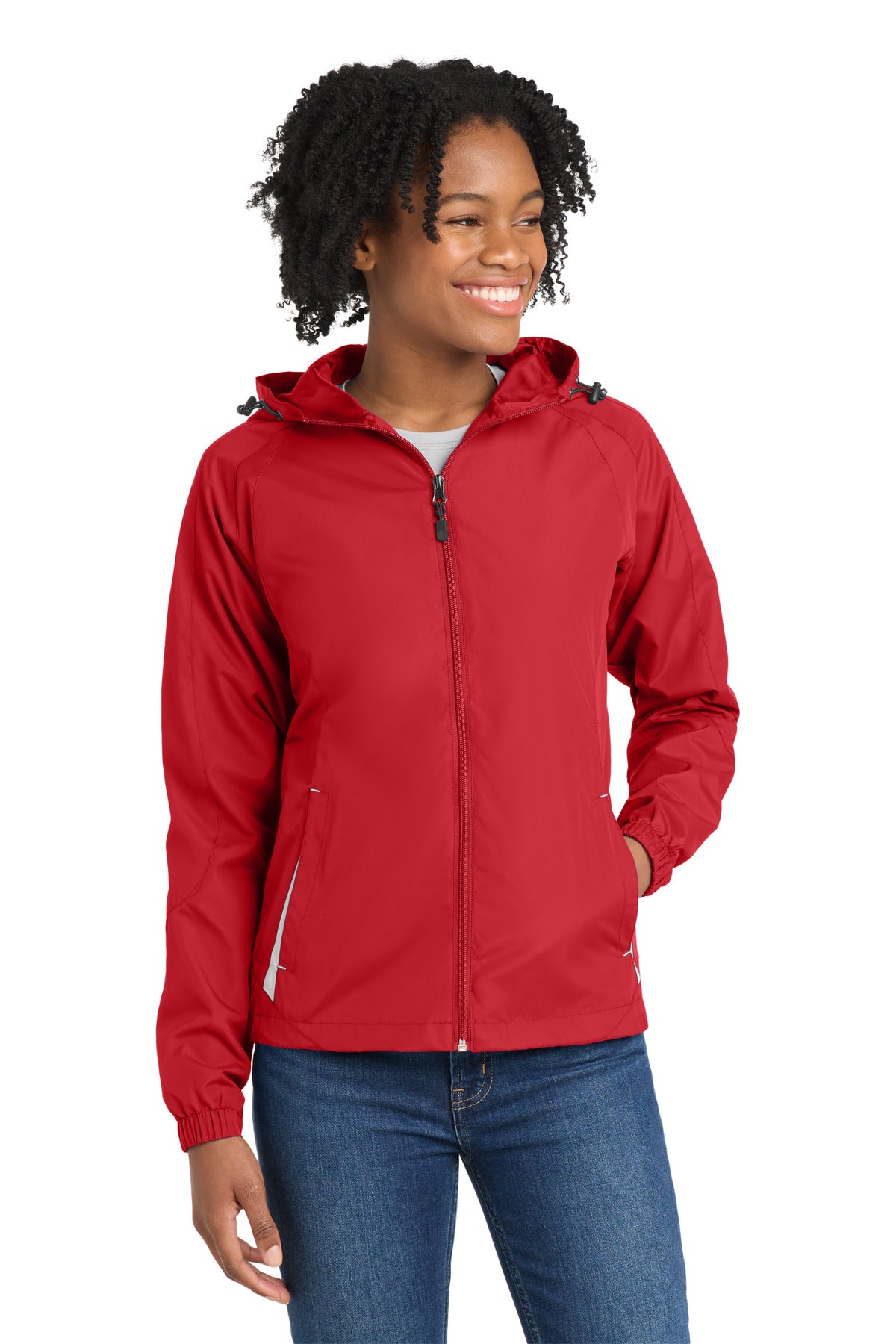 Sport-Tek Women's Colorblock Hooded Raglan Jacket
