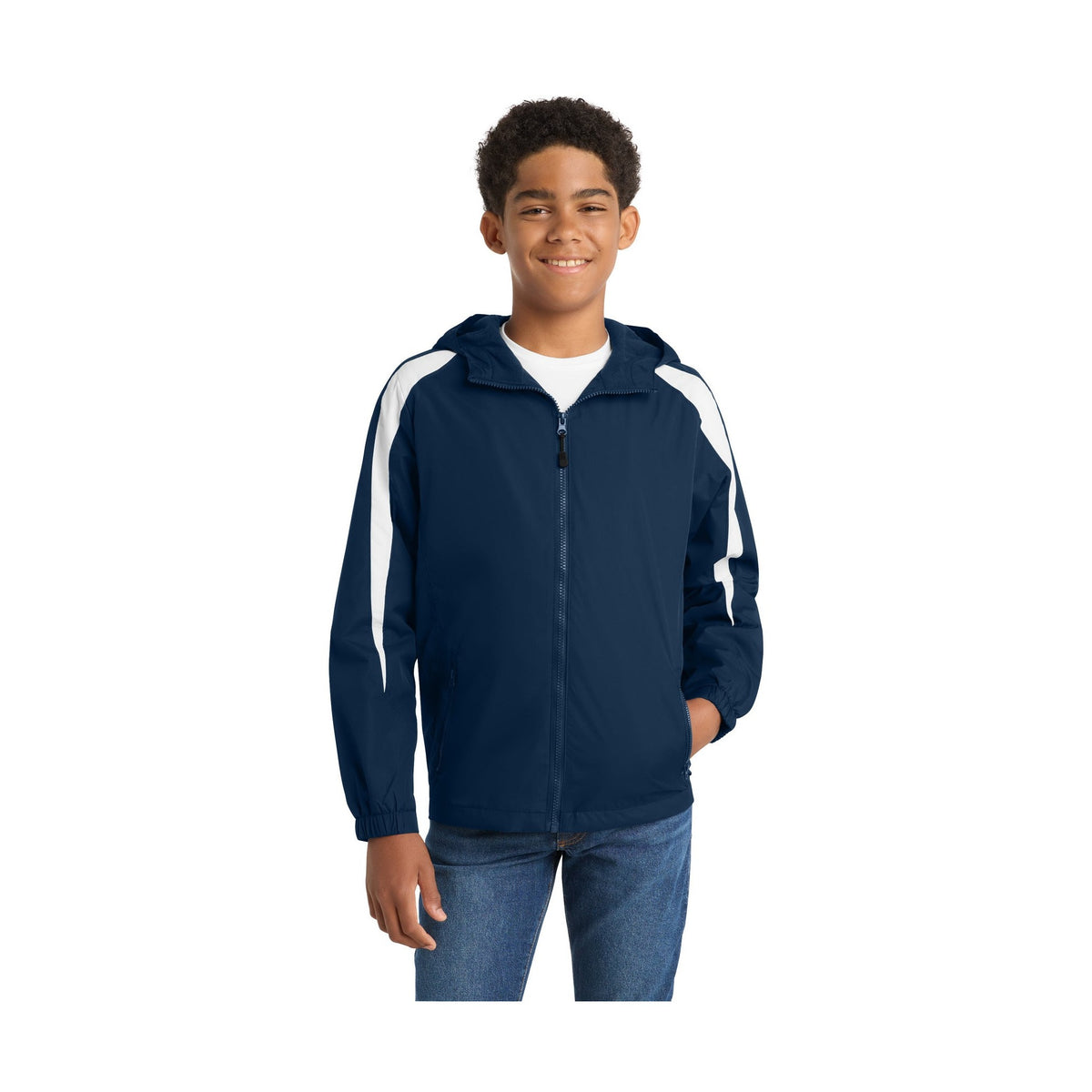 Sport-Tek Youth Fleece-Lined Colorblock Jacket